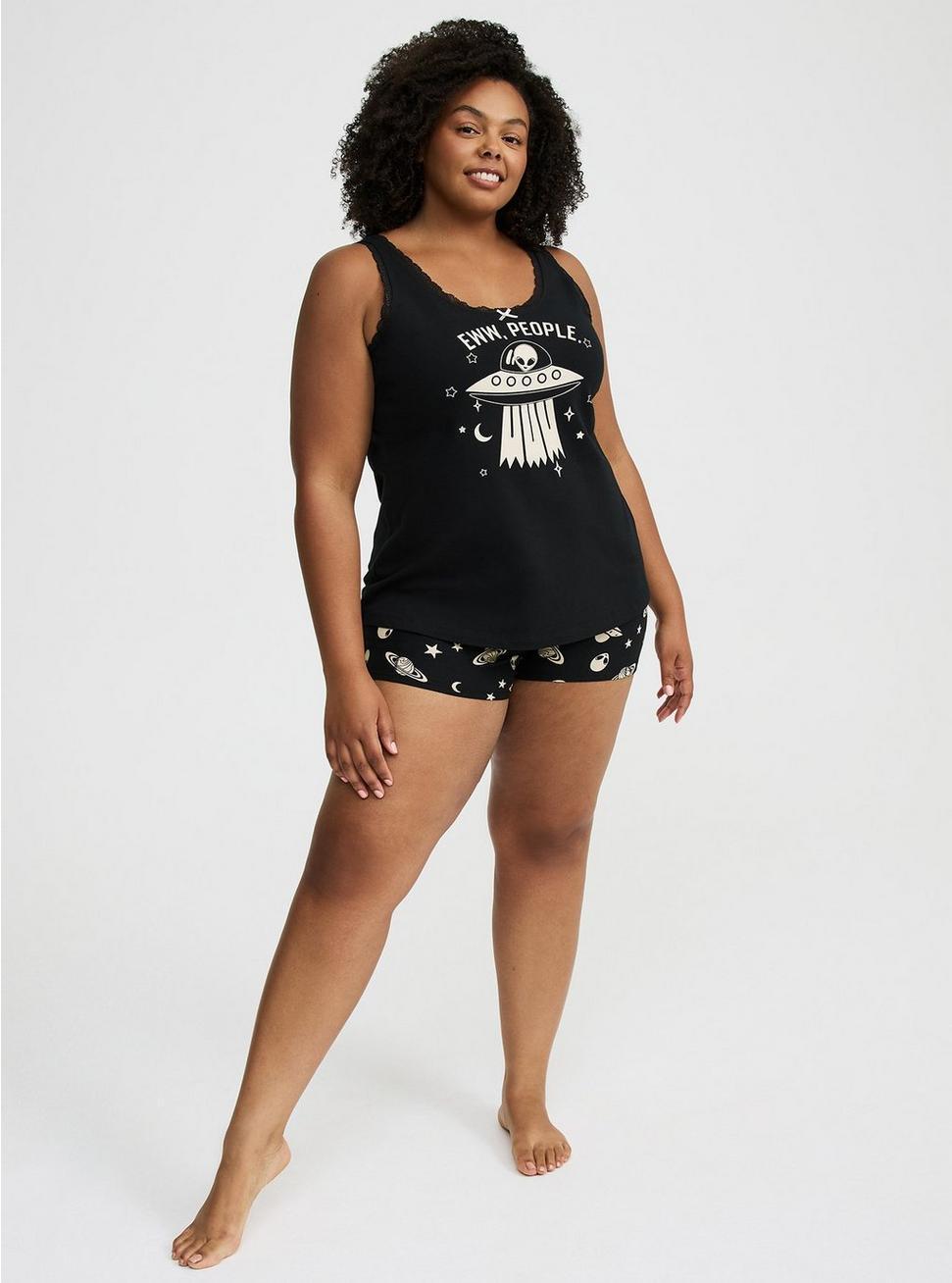 Foxy Lace-Trim Sleep Tank Product Image