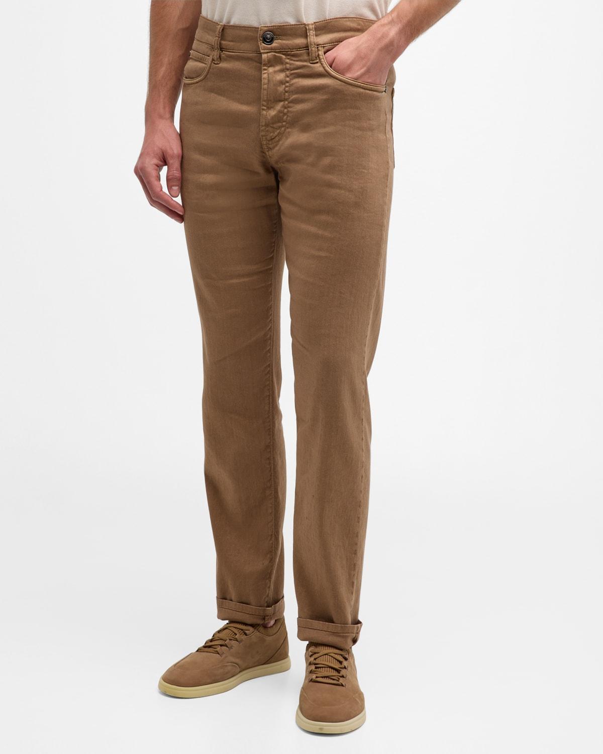 Mens Quarona Linen-Cotton 5-Pocket Pants Product Image