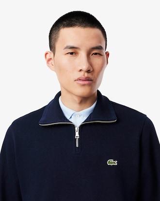 Zip-Up High Neck Interlock Sweatshirt Product Image