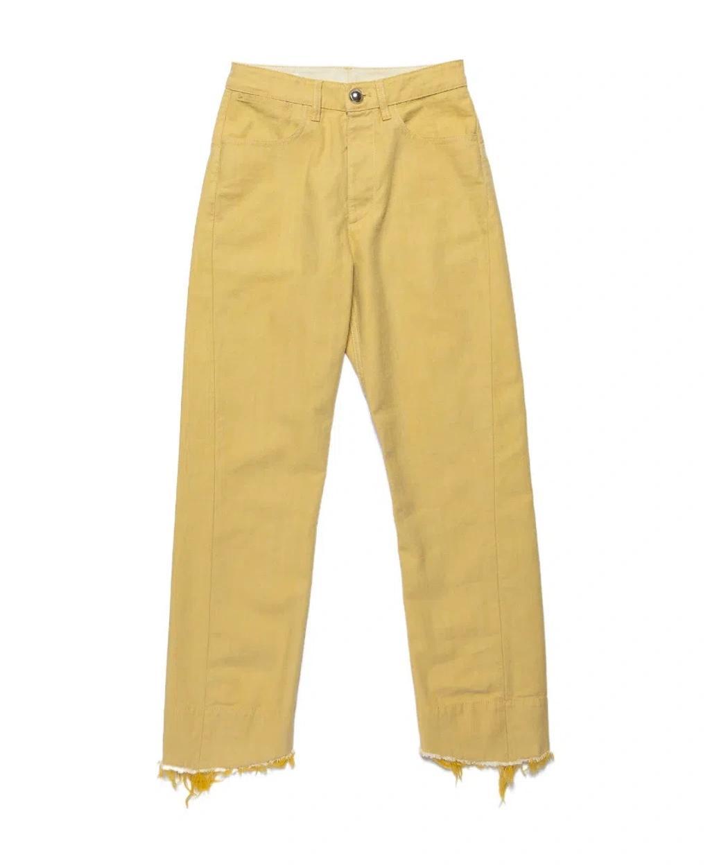 JIL SANDER High-waisted Straight-leg Trousers In Yellow Product Image