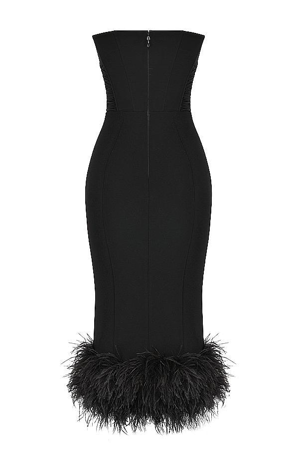 Fionula Black Strapless Corset Dress Product Image