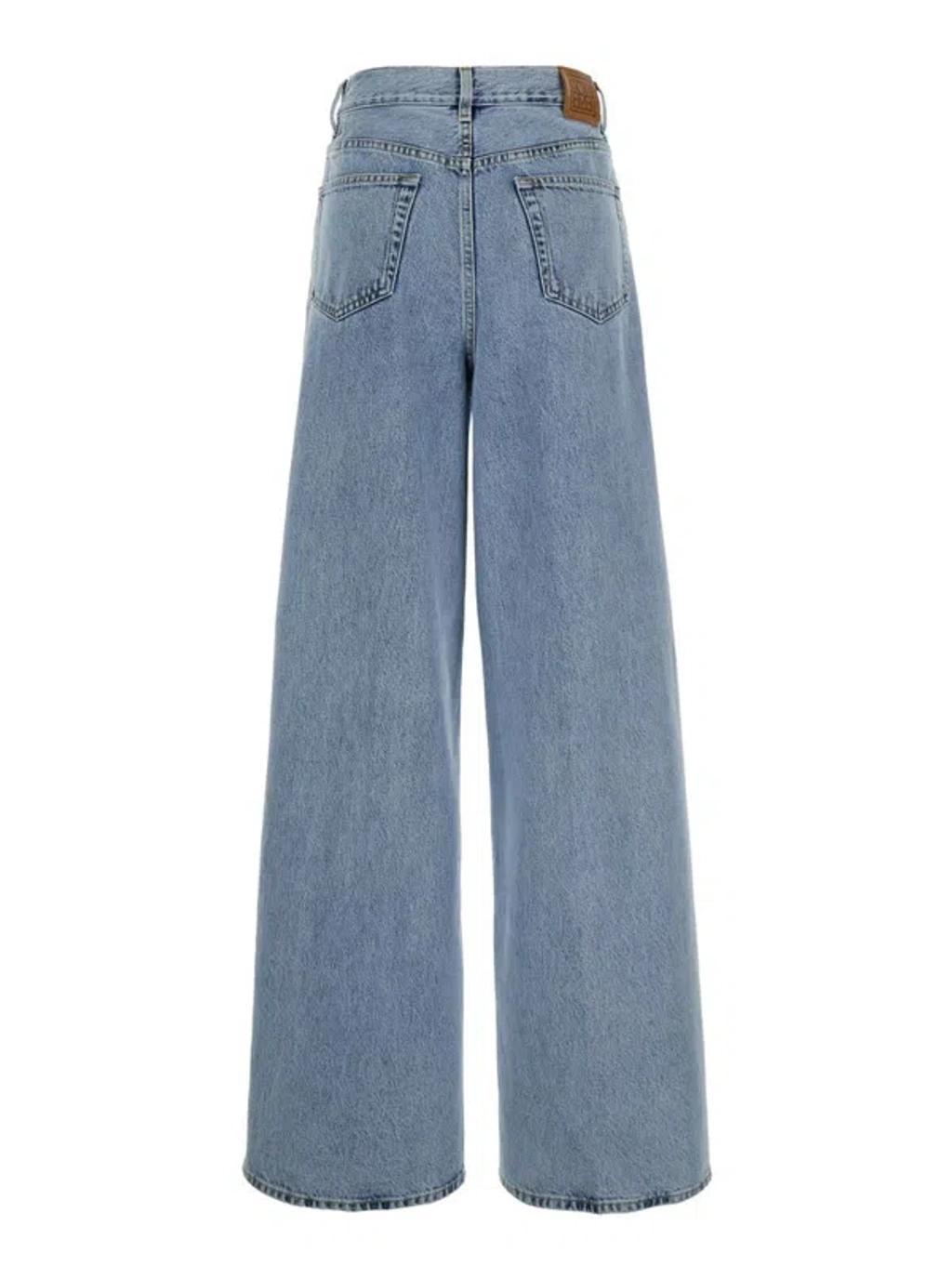 TOTÊME Wide Leg Denim In Light Blue Product Image