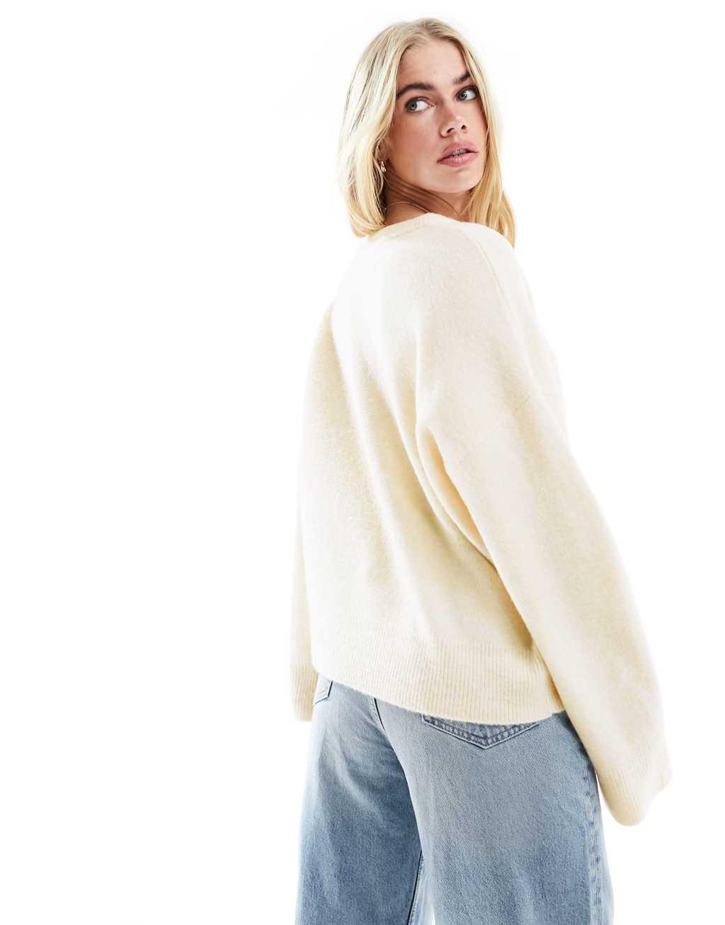 ASOS DESIGN boxy crew neck sweater Product Image