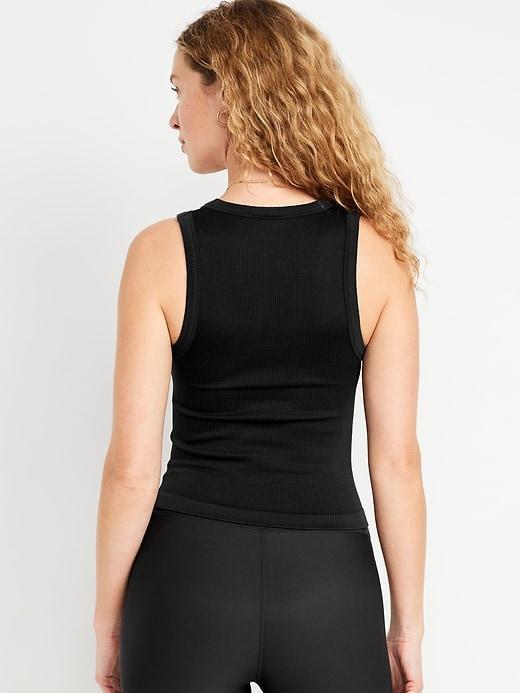 Fitted Seamless Ribbed Tank Top Product Image