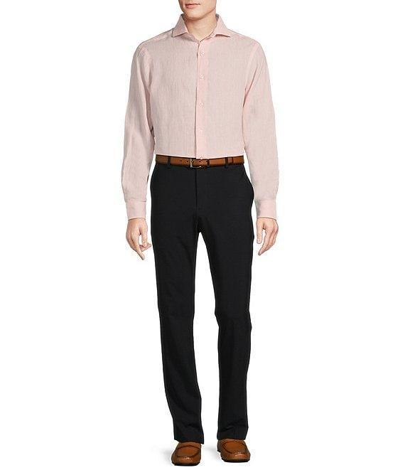 Daniel Cremieux Signature Label Albini Solid Linen Long Sleeve Woven Shirt Product Image