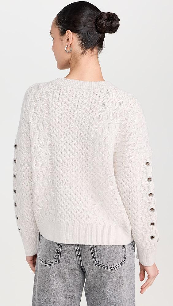 rag & bone Kat Grommet Cable Crew Pullover | Shopbop Product Image