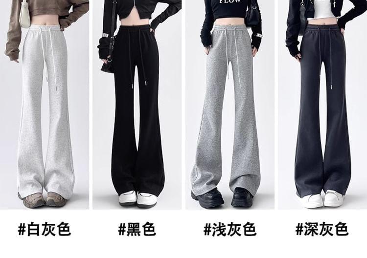 Drawstring Waist Bootcut Sweatpants Product Image