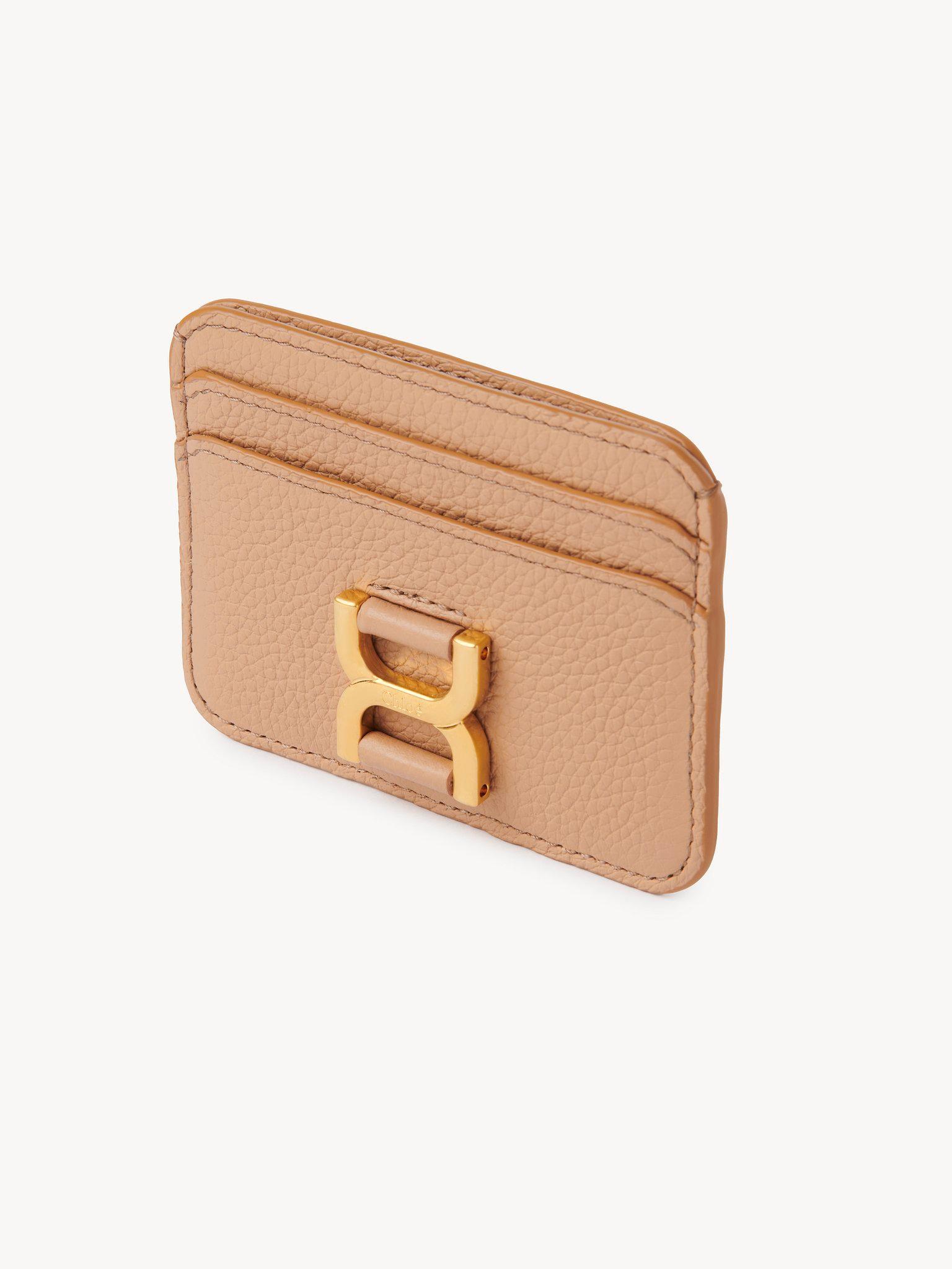 Marcie card holder in grained leather Product Image