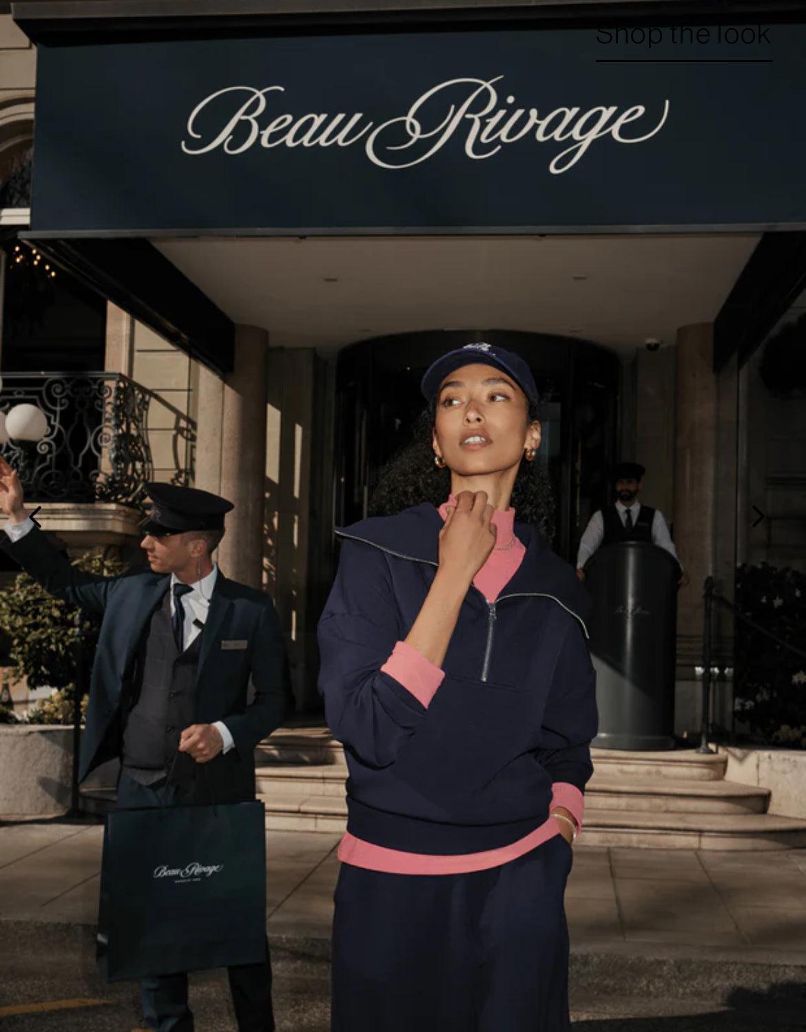 Catherine Half Zip Sweat Navy Product Image