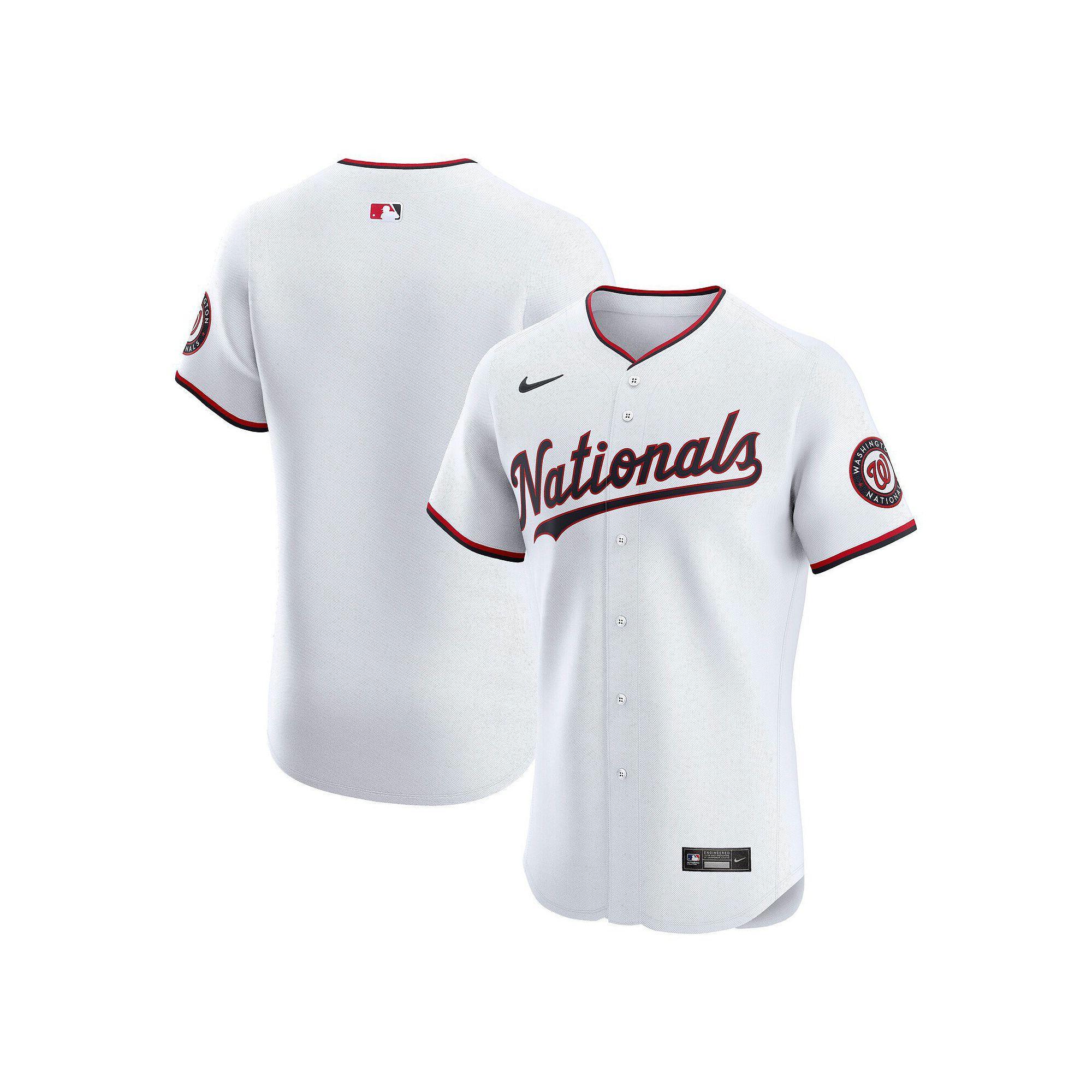 Men's Nike White Washington Nationals Home Elite Jersey, Size: 44 Product Image