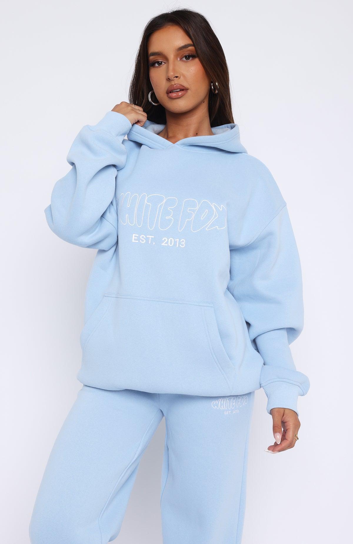 Missed Flights Oversized Hoodie Soft Blue Product Image