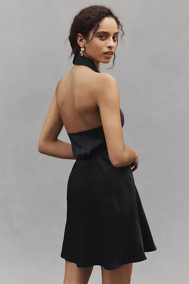 BHLDN Ruby Stretch Satin Halter Mini Dress Product Image