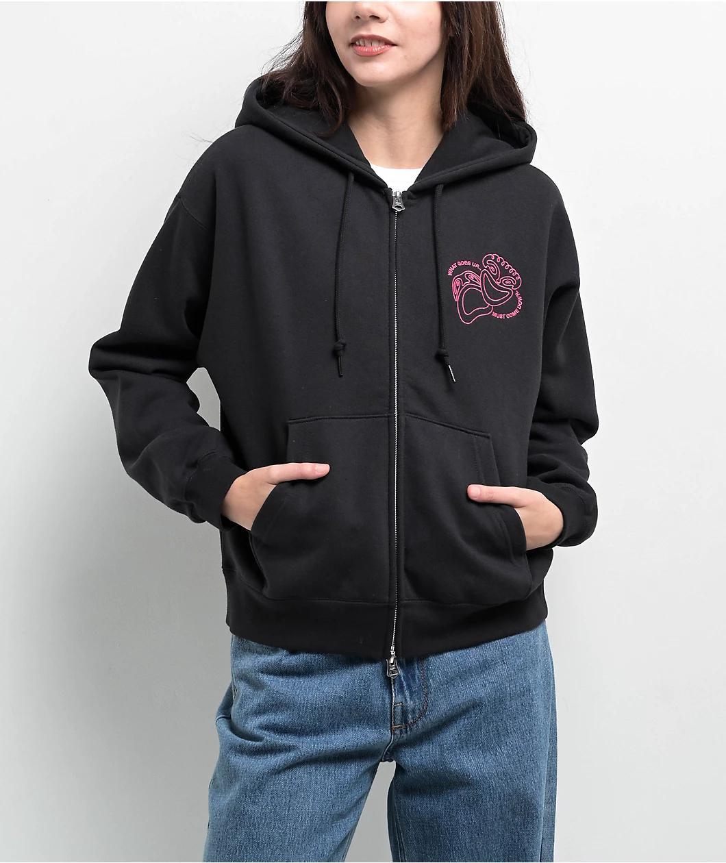 Obey Charade Digital Black & Pink Zip Hoodie Product Image