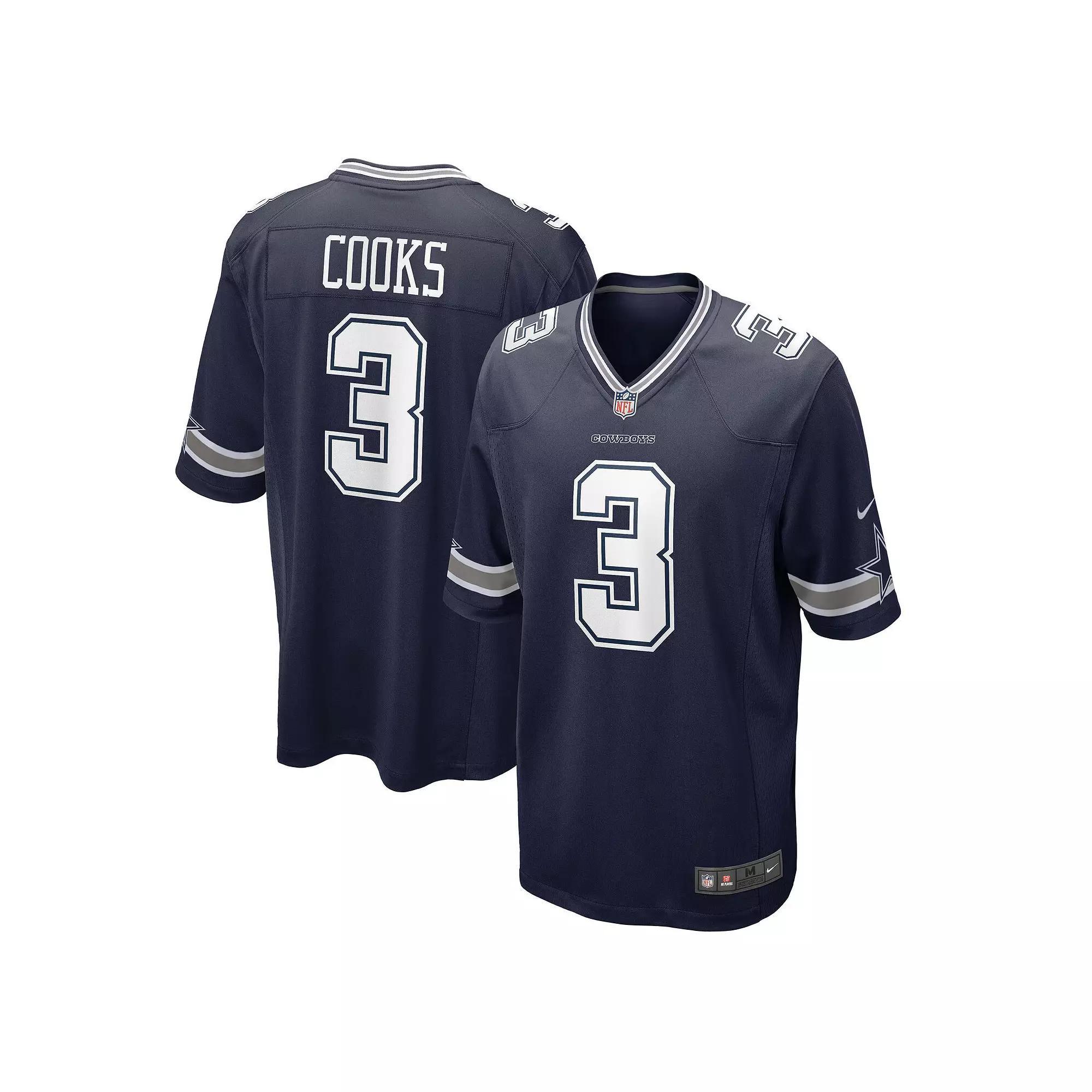 Men's Nike Brandin Cooks Navy Dallas Cowboys Game Jersey, Size: 3XL, Blue Product Image