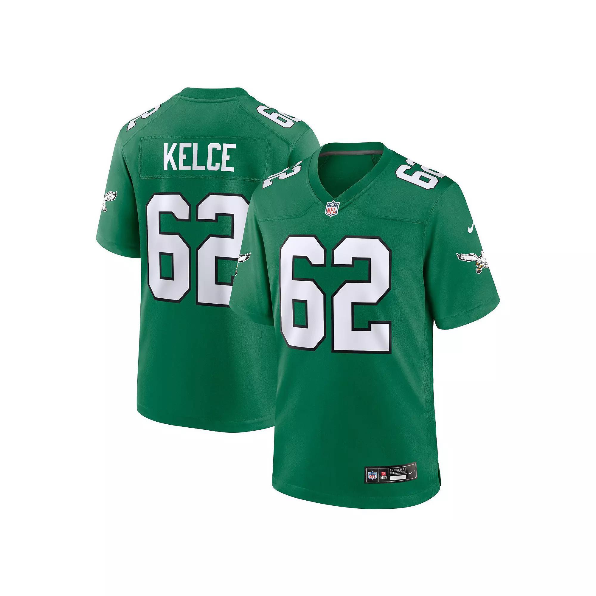 Men's Nike Jason Kelce Kelly Green Philadelphia Eagles Alternate Game Player Jersey, Size: XL Product Image