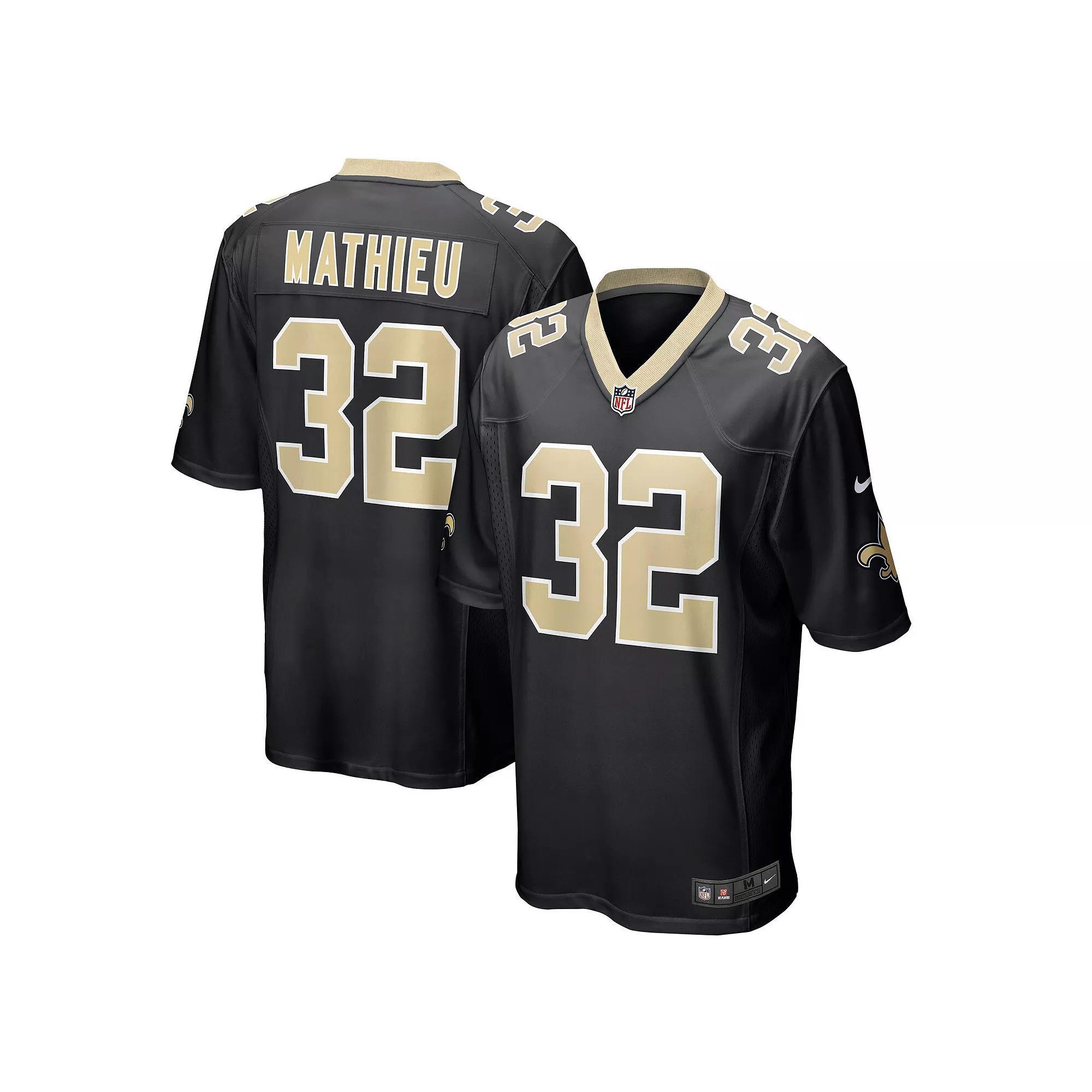 Men's Nike Tyrann Mathieu Black New Orleans Saints Game Jersey,  Product Image
