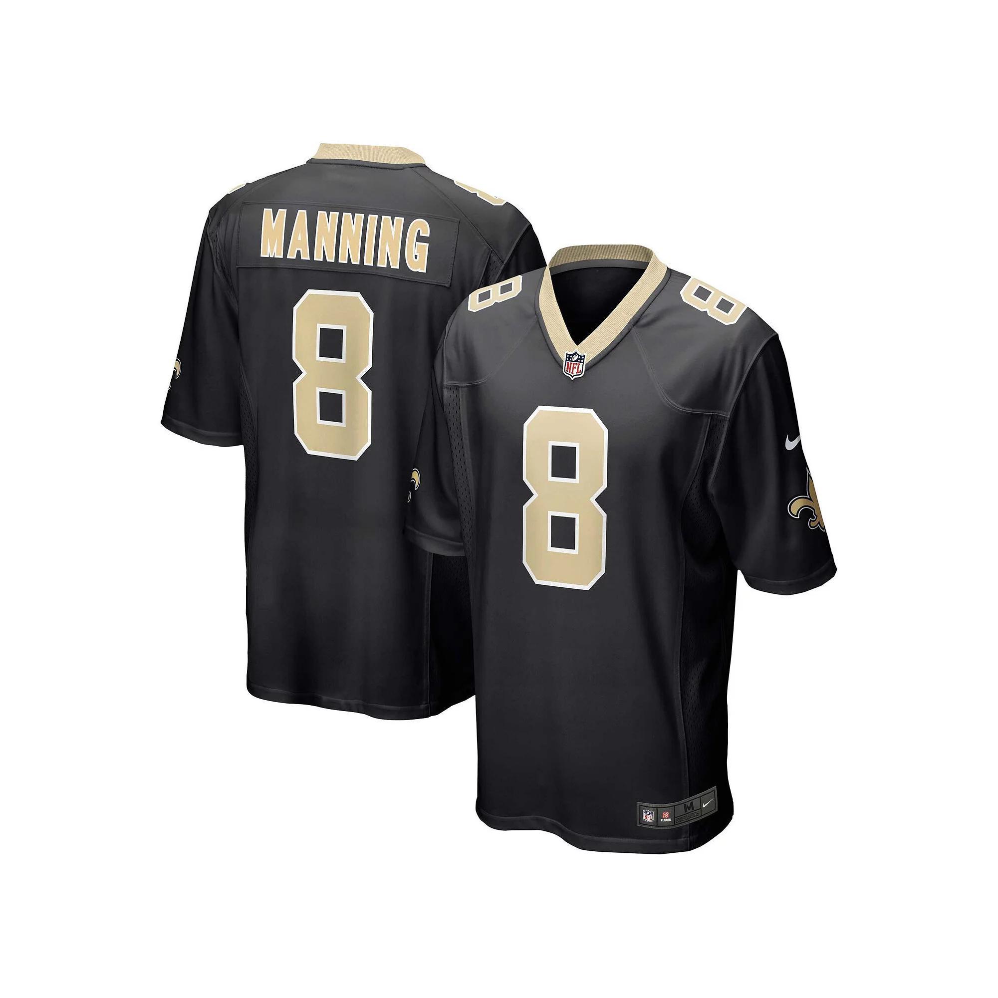Men's Nike Archie Manning Black New Orleans Saints Retired Player Game Jersey, Size: Large Product Image