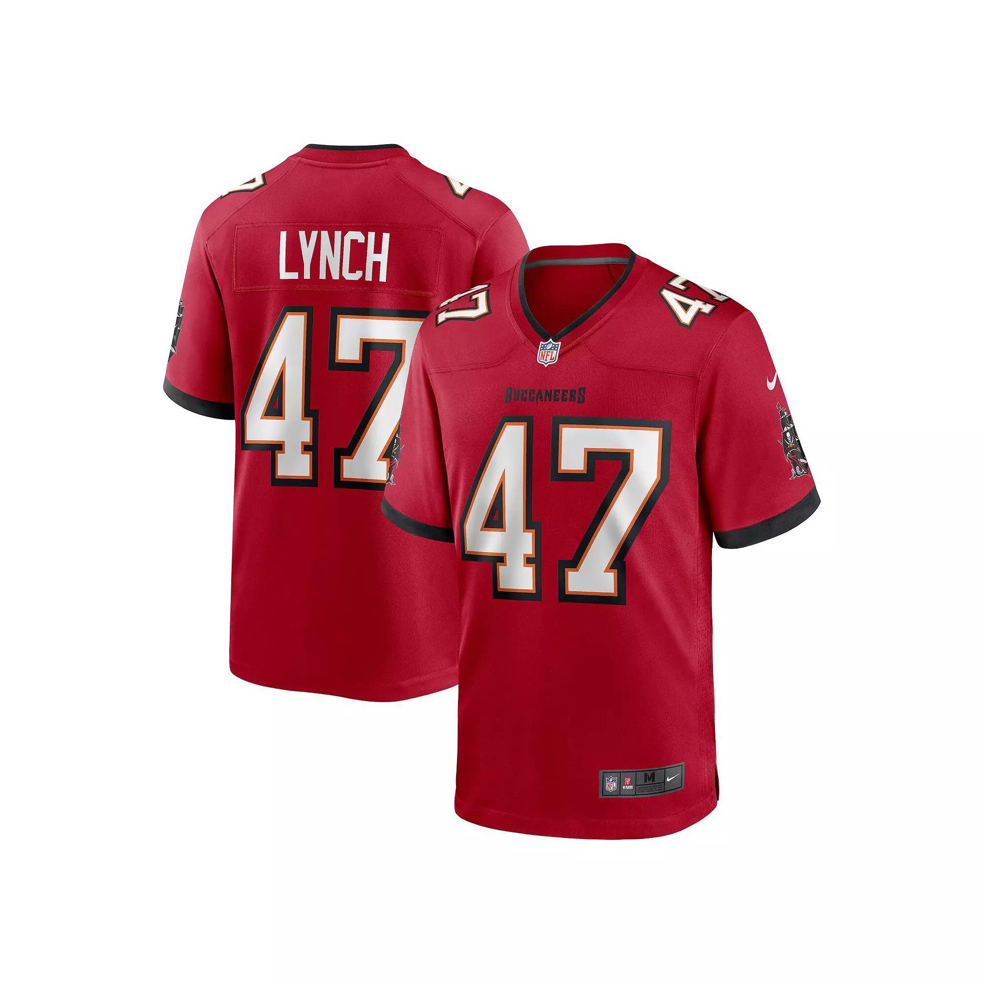Men's Nike John Lynch Red Tampa Bay Buccaneers Retired Player Game Jersey,  Product Image