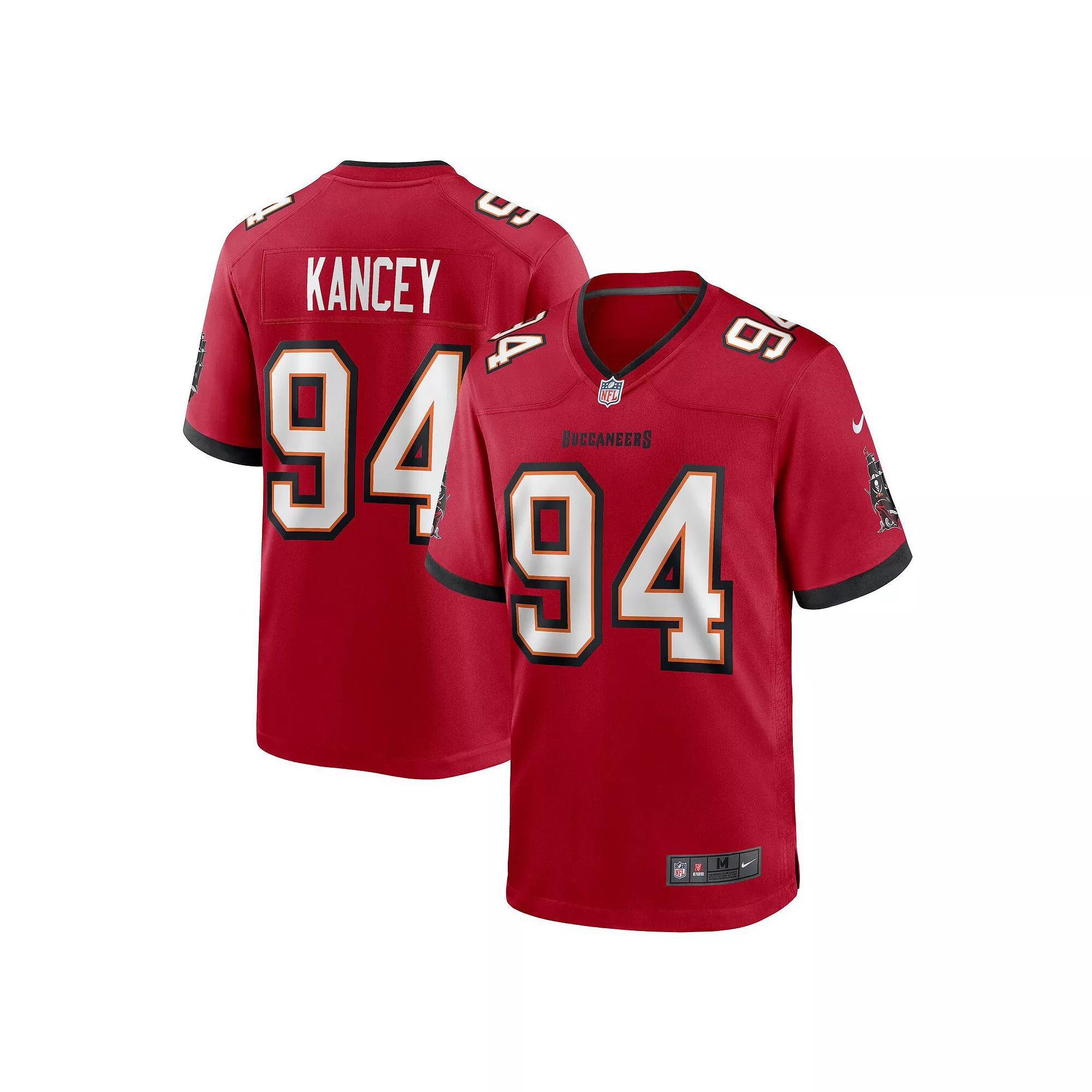 Men's Nike Calijah Kancey Red Tampa Bay Buccaneers 2023 NFL Draft First Round Pick Game Jersey,  Product Image