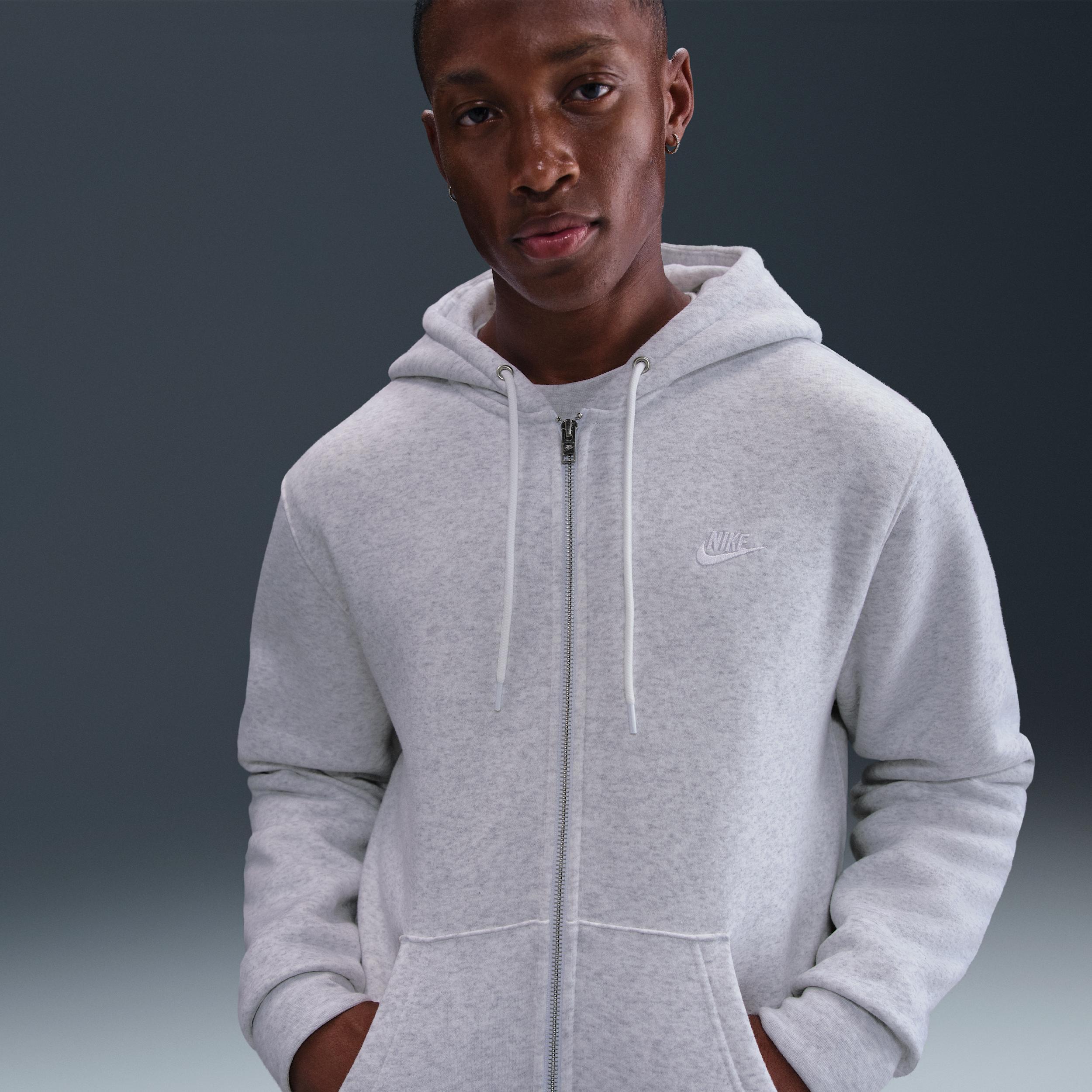Nike Mens Club Full-Zip Fleece Hoodie | FN3861-051 Product Image