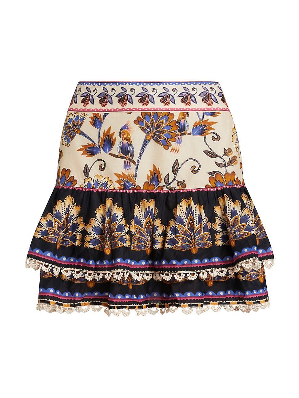 Womens Ainika Floral Mini Skirt Product Image