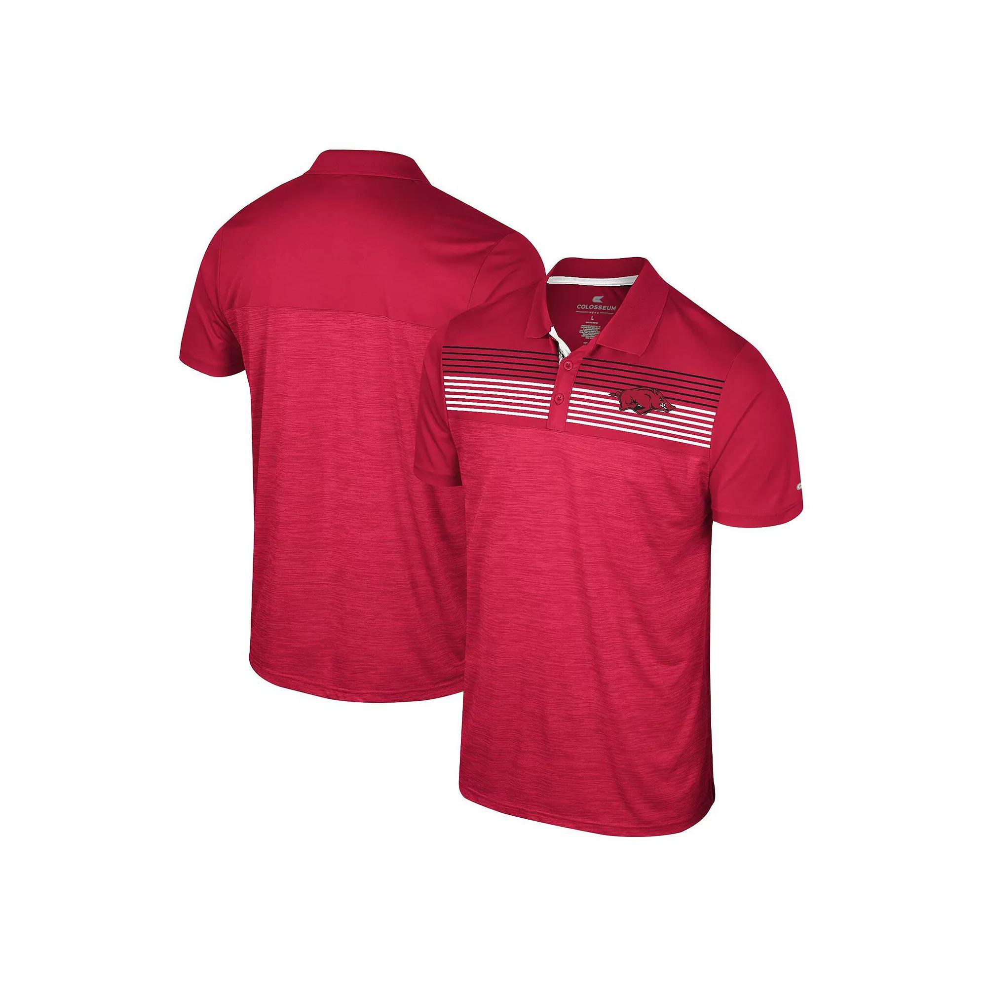 Men's Colosseum Cardinal Arkansas Razorbacks Langmore Polo,  Product Image