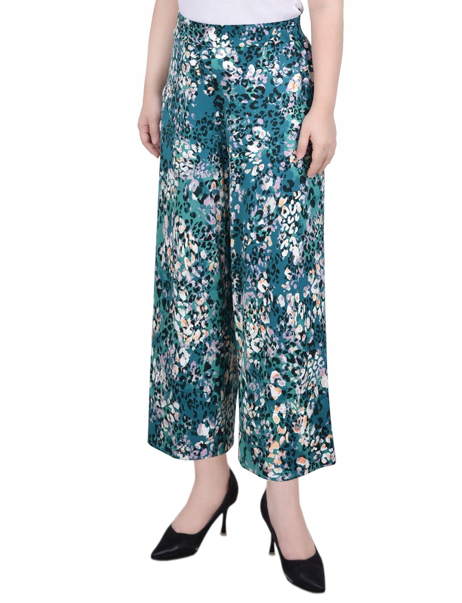 Pull On Palazzo Pants - Petite Product Image