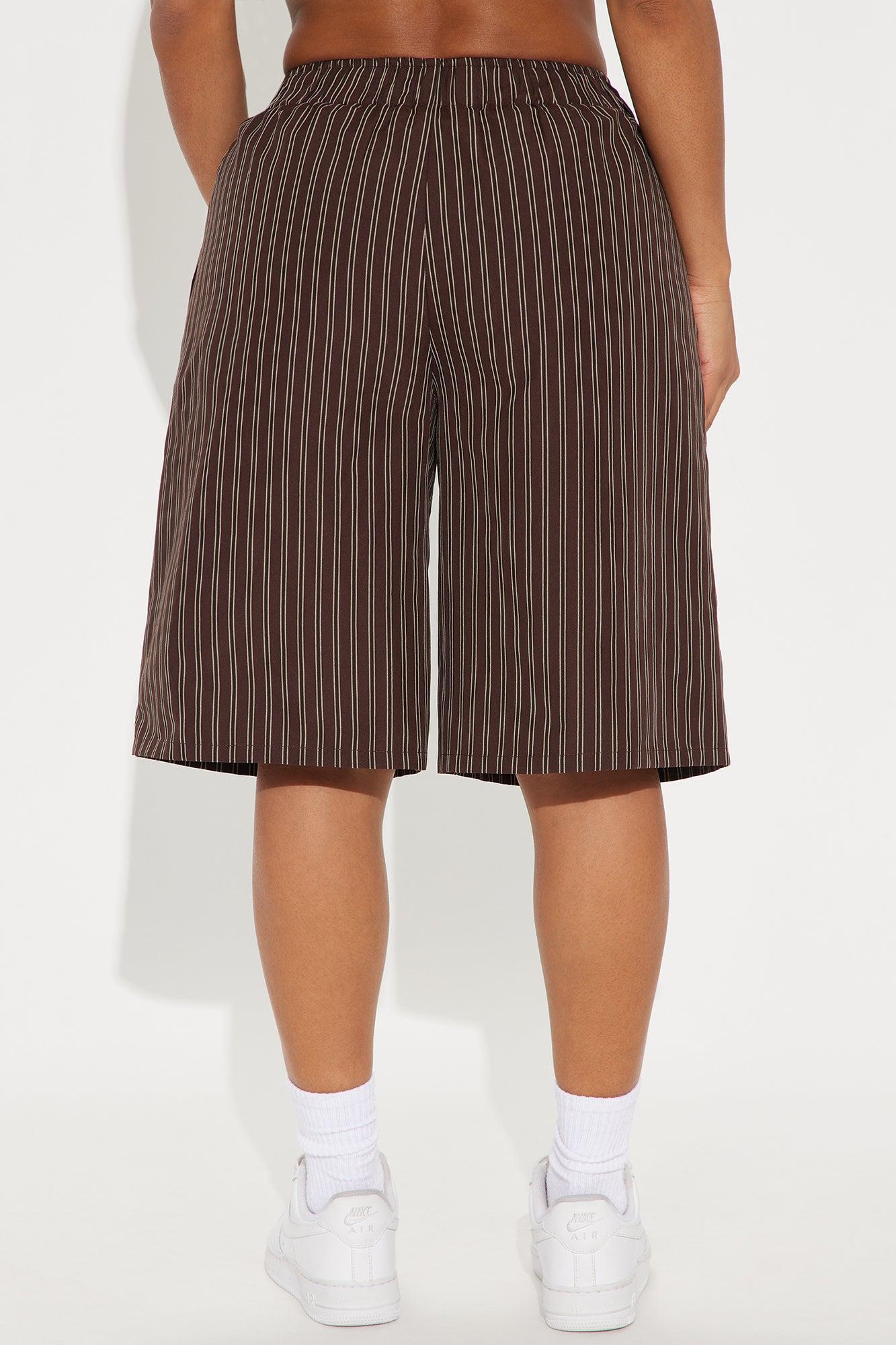 Aurora Striped Boxer Short - Chocolate Product Image
