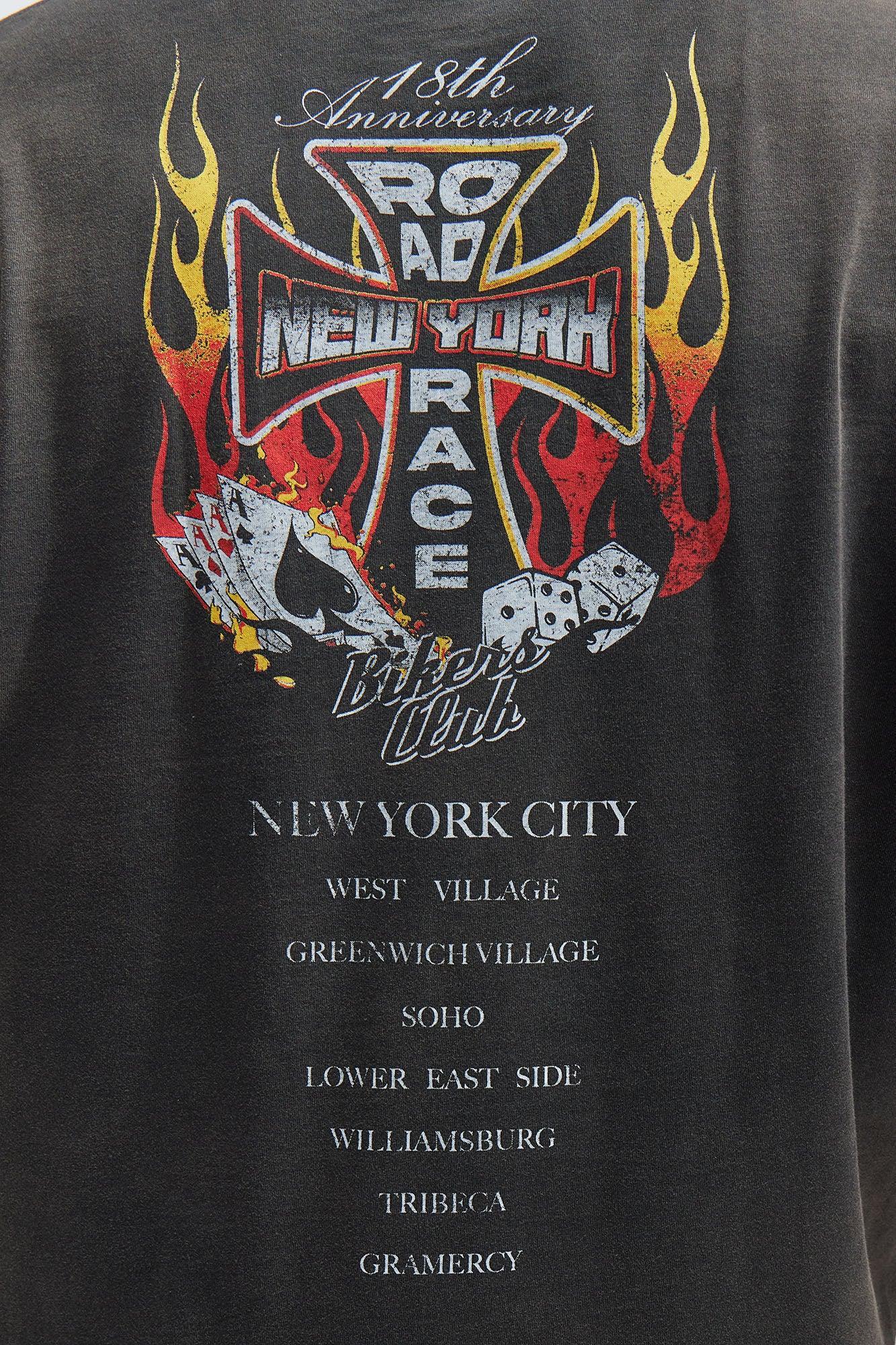 Road Race Oversized Short Sleeve Tee - Black Product Image