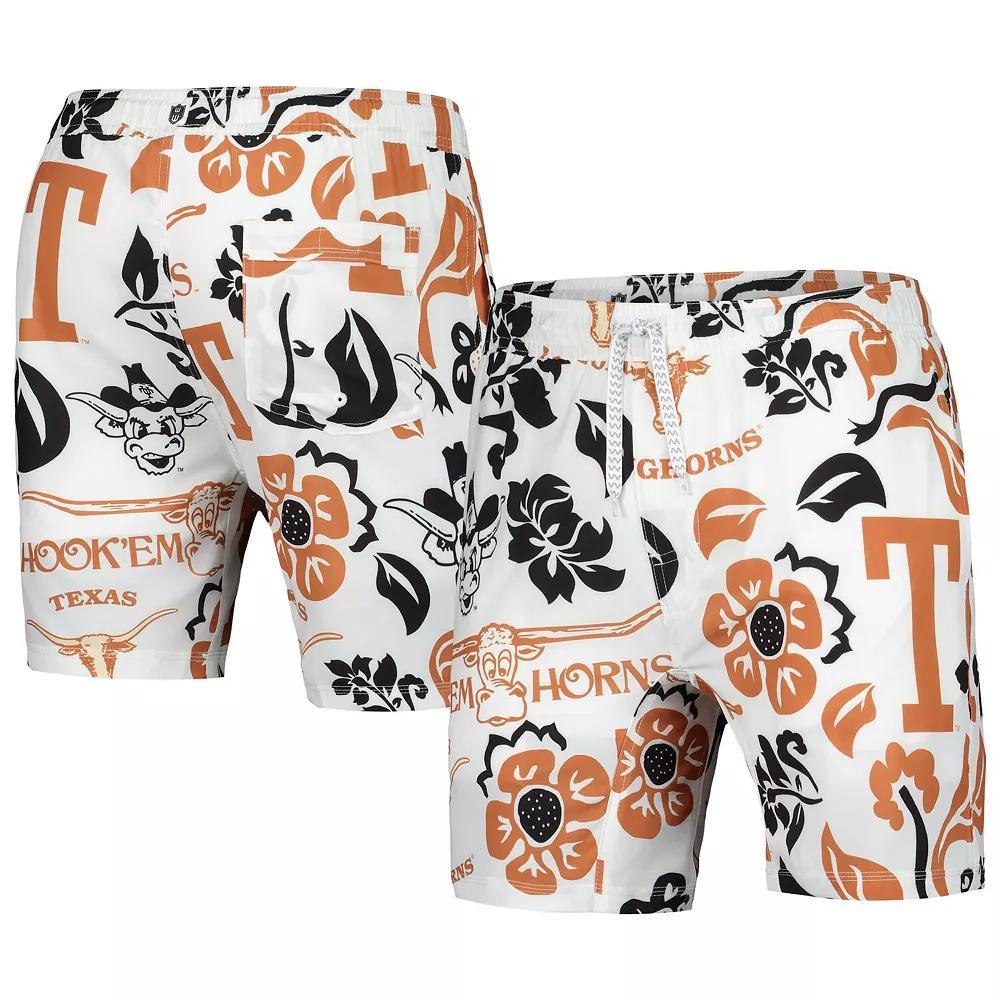 Men's Wes & Willy White Texas Longhorns Vault Tech Swimming Trunks, Size: Large Product Image