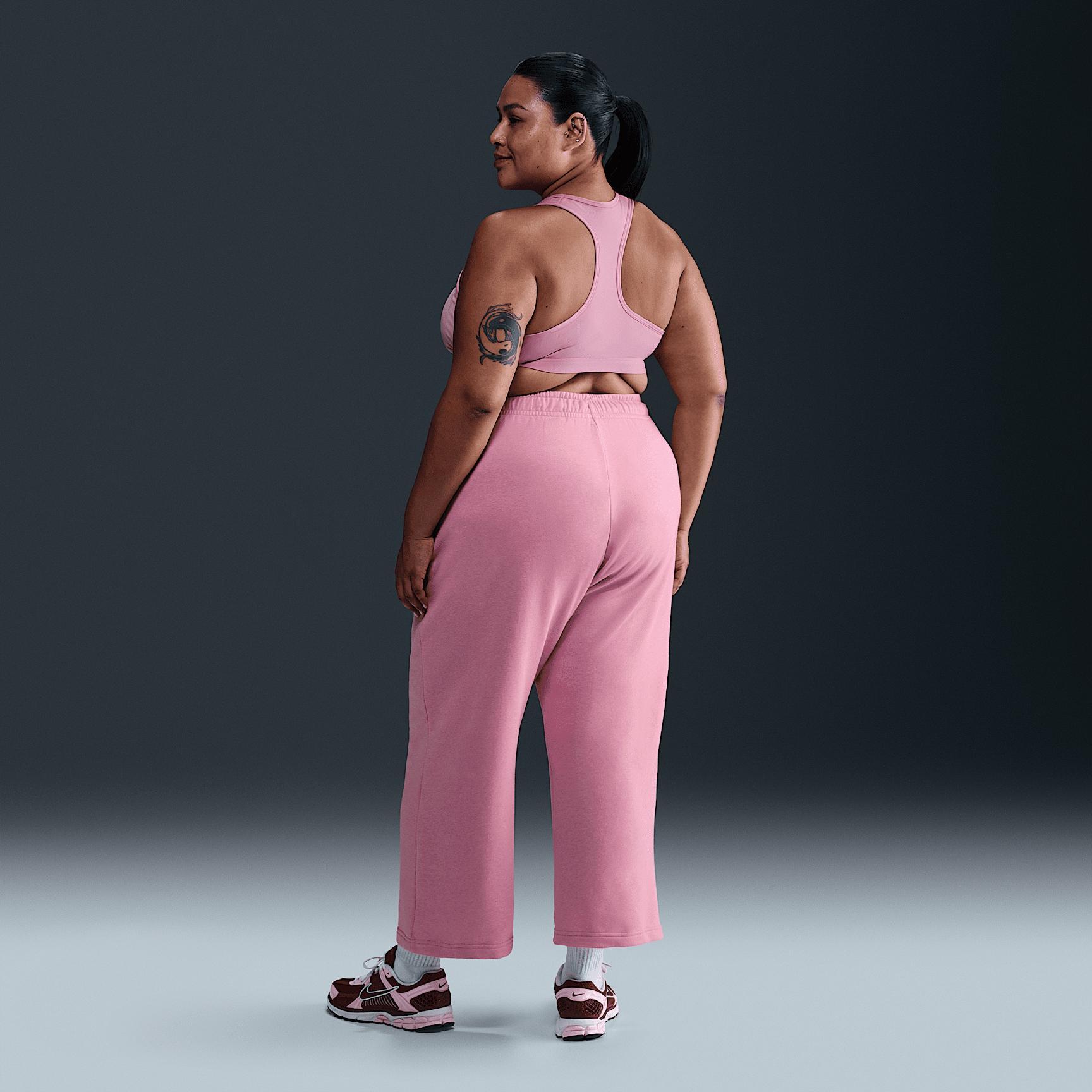 Women's Nike Sportswear Club Fleece Mid-Rise Wide-Leg Graphic Pants (Plus Size) Product Image
