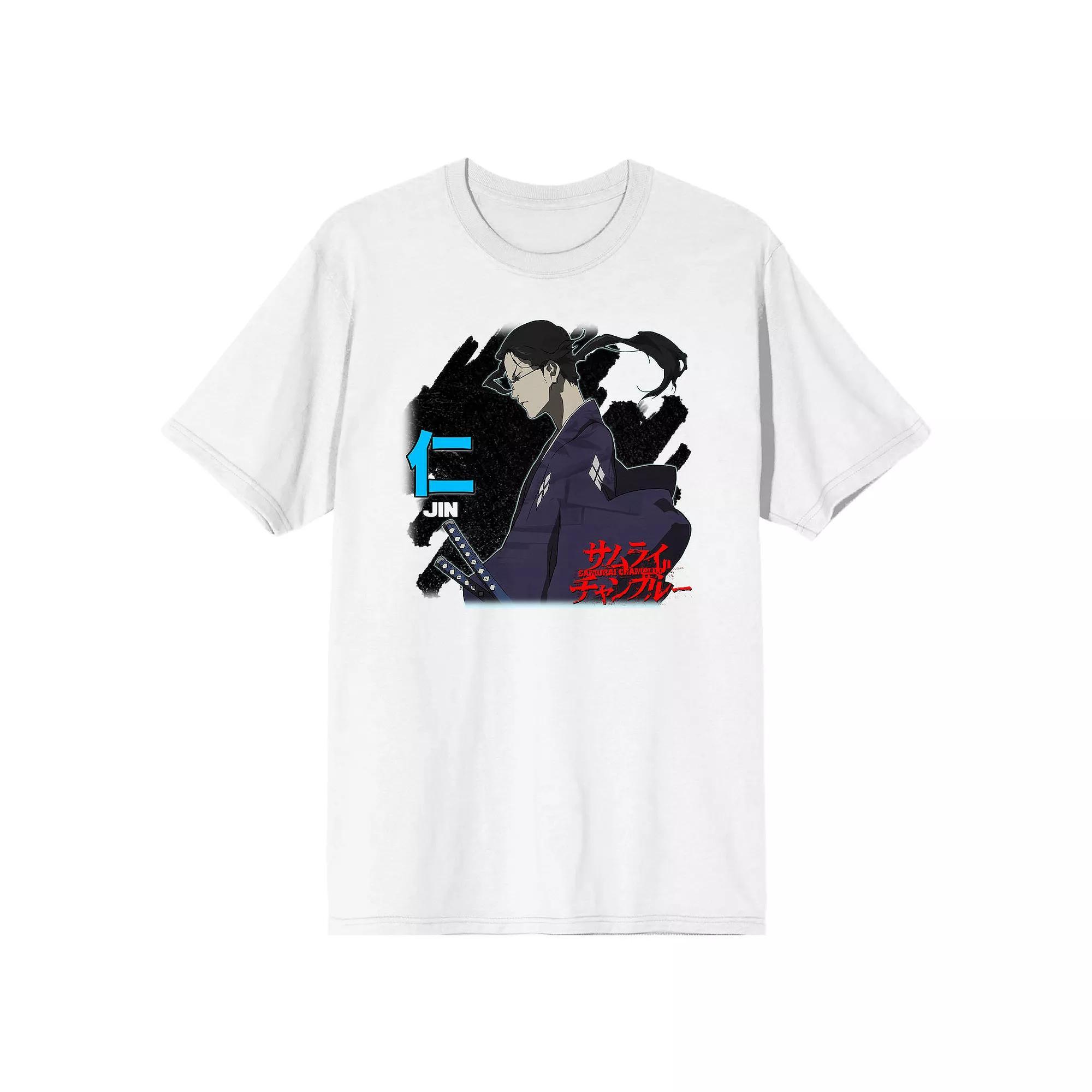 Men's Samurai Champloo Jin Kanji Tee, Size: Medium, White Product Image