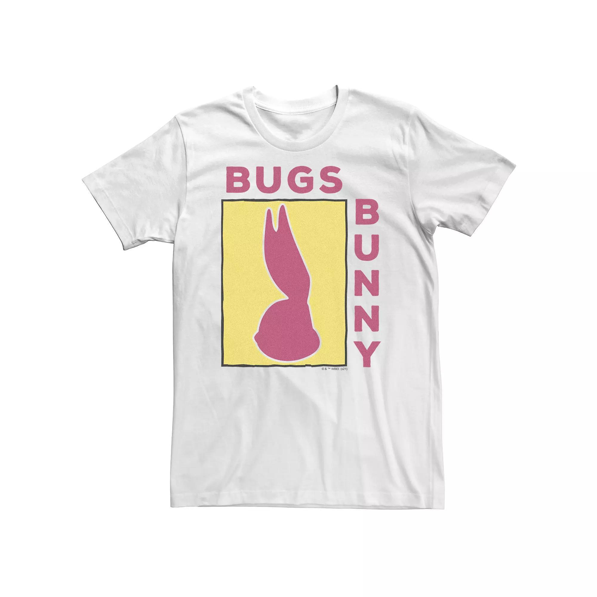 Big & Tall Looney Tunes Bugs Bunny Side Profile Silhouette Box Up Tee, Men's, Size: 5XL, White Product Image