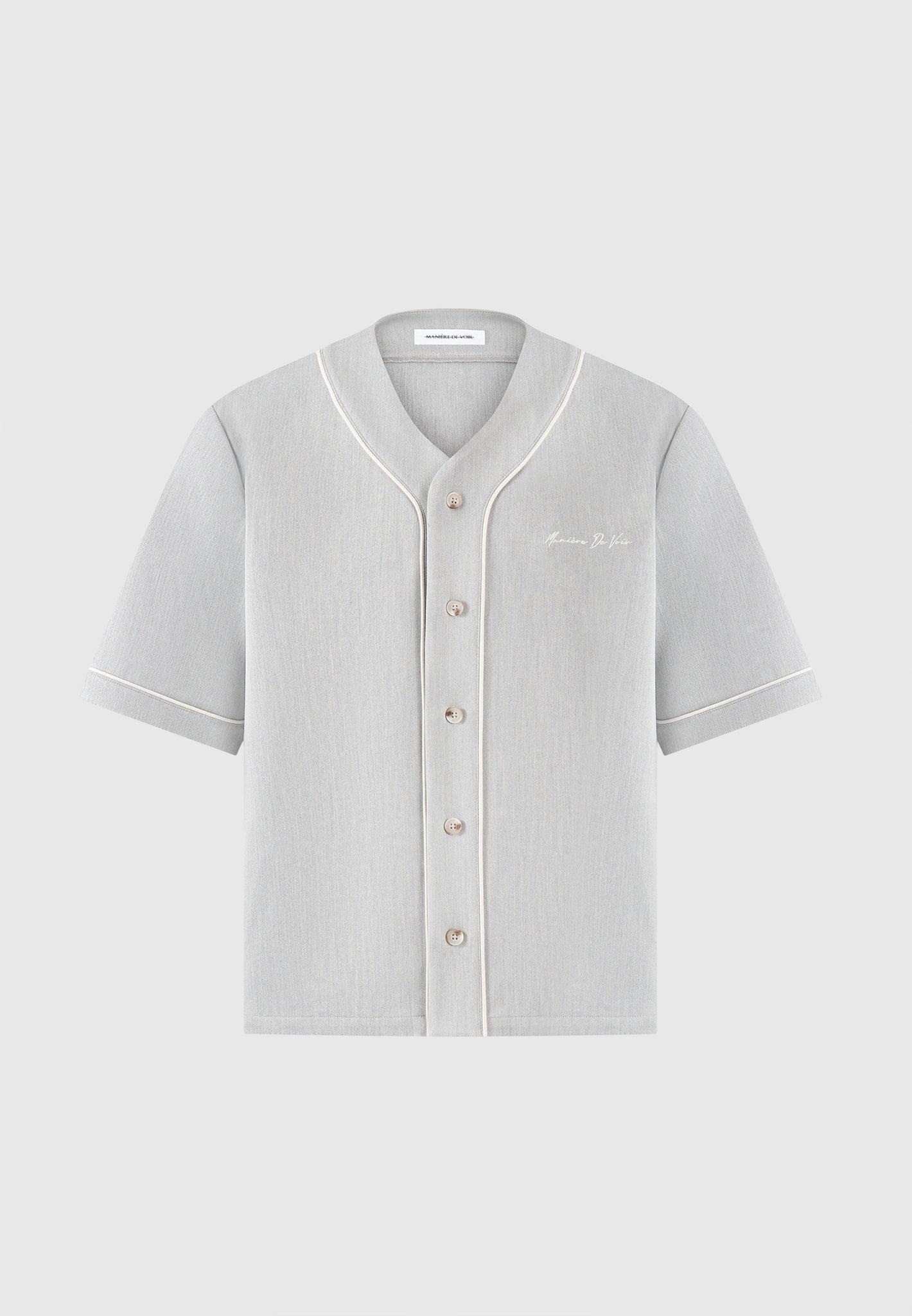Signature Boxy Baseball Shirt - Grey Male Product Image