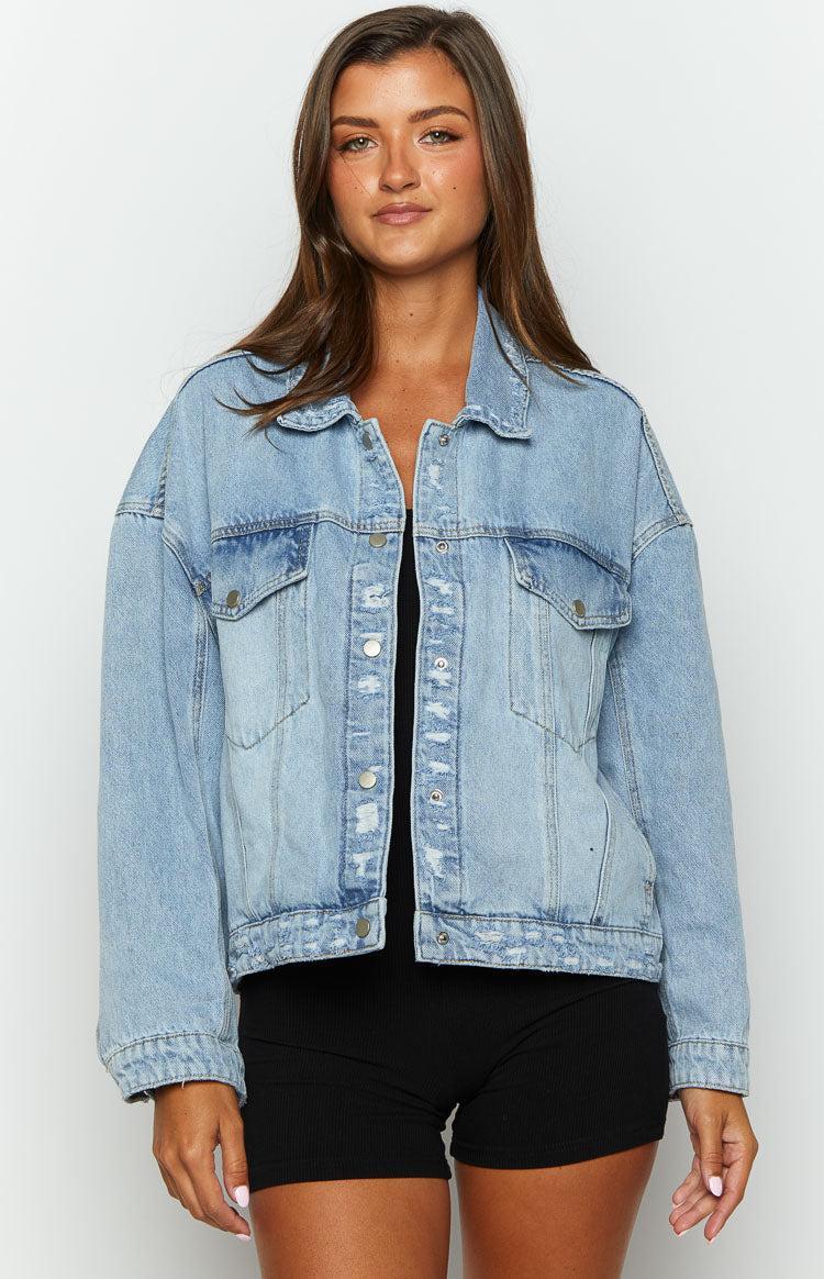 Hugo Light Wash Oversized Denim Jacket Product Image