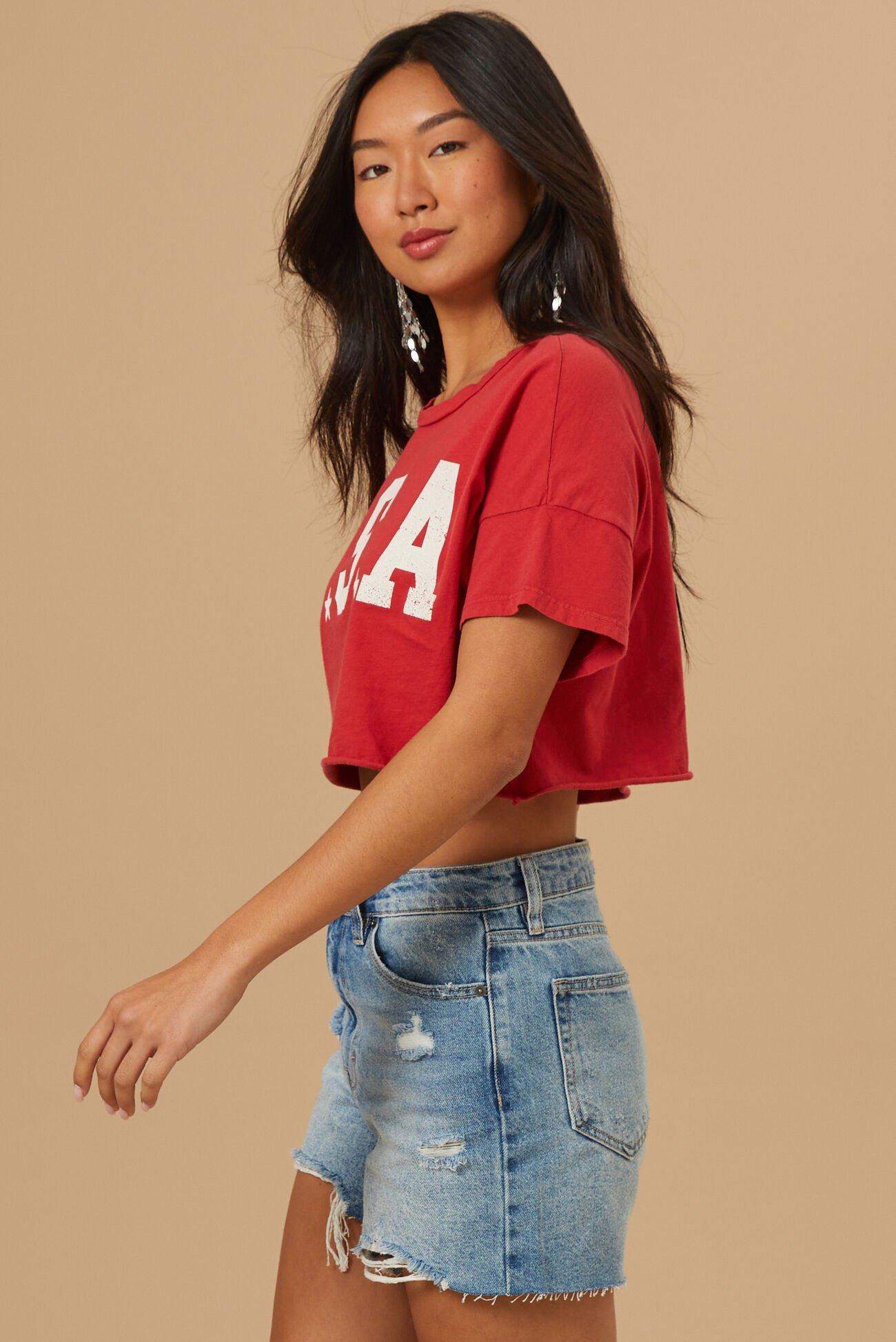 USA Cropped Graphic Tee Product Image