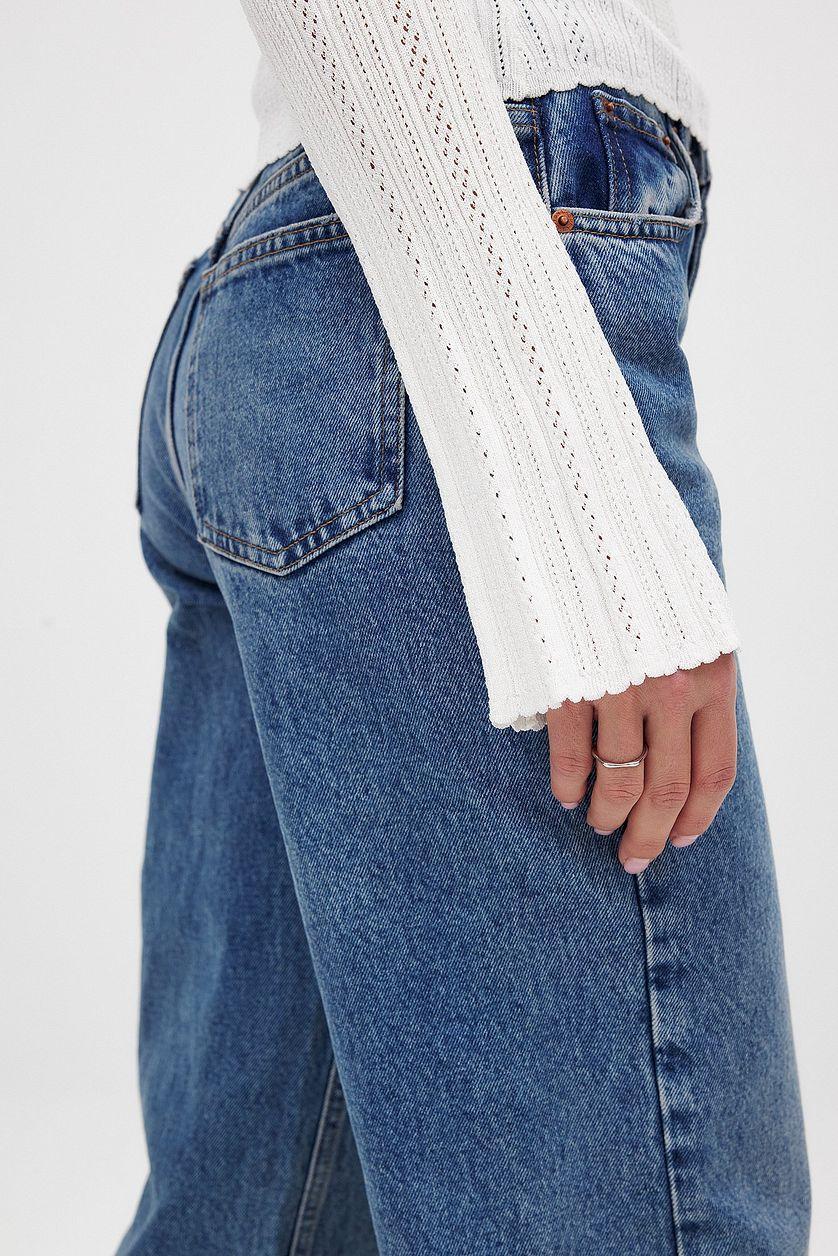 Knitted Pointelle Long Sleeve Top Product Image