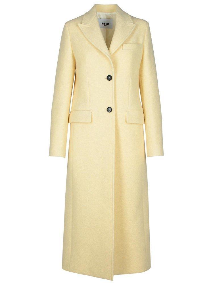 MSGM Cream Virgin Wool Coat Product Image