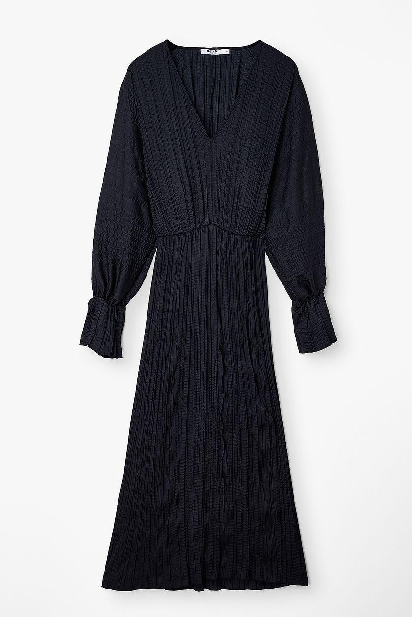 Draped Structured Midi Dress Product Image