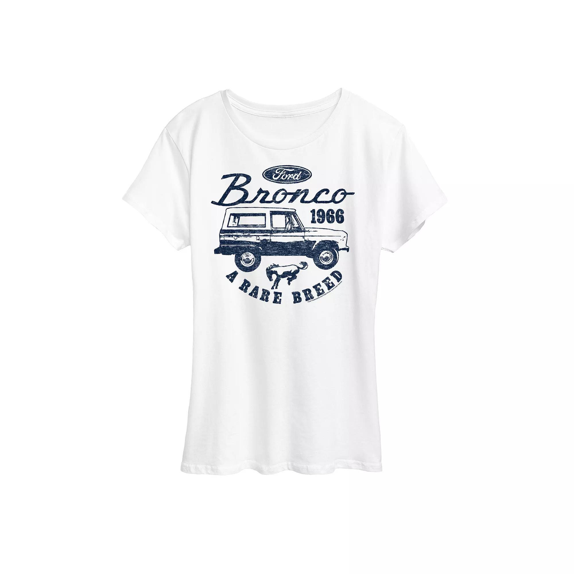 Women's Ford Vintage Bronco Rare Breed Graphic Tee, Size: XL, White Product Image