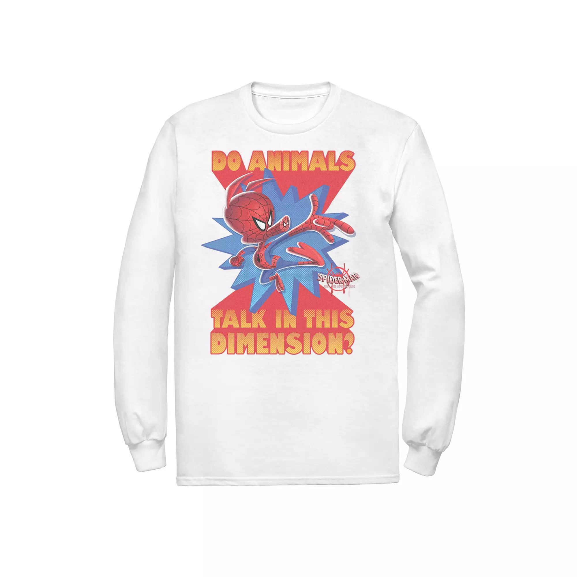 Men's Marvel Spider-Man Spiderverse Ham Quote Long Sleeve Graphic Tee,  Product Image