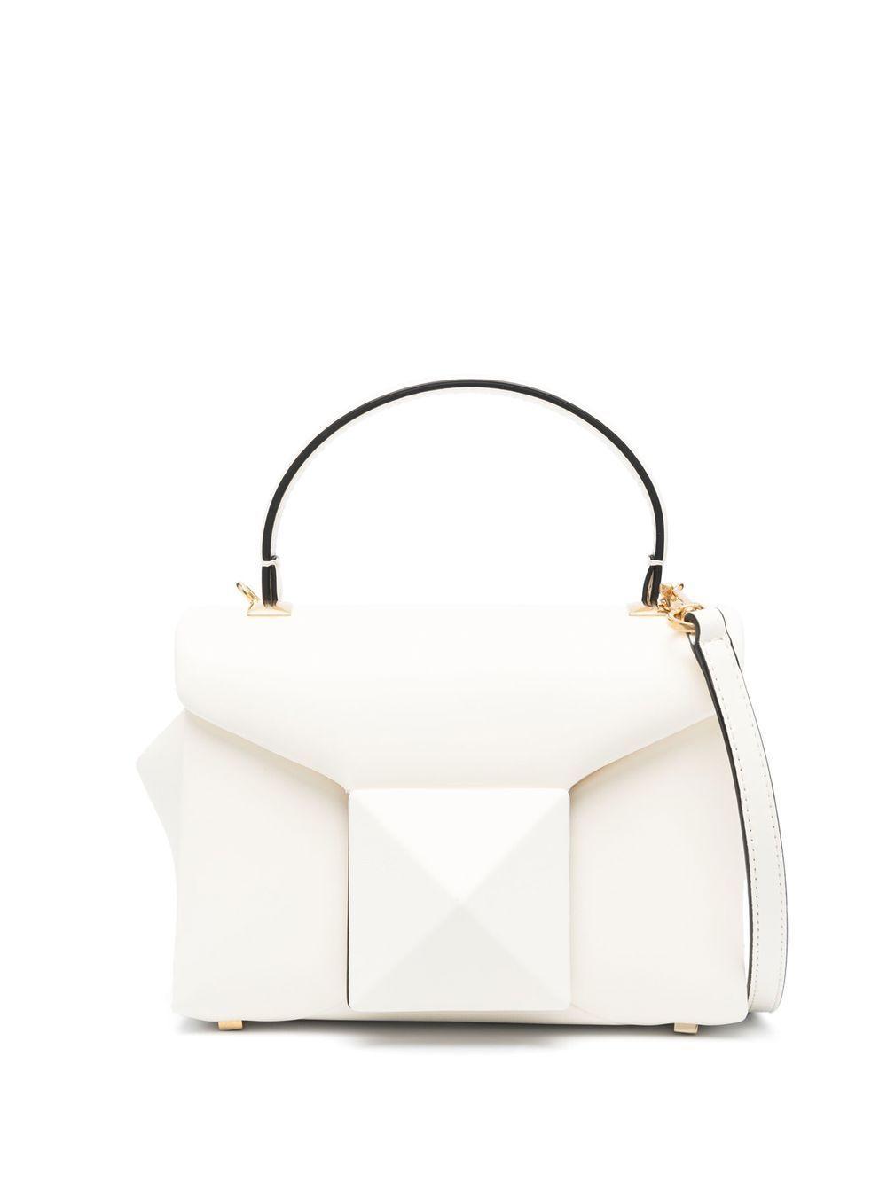 VALENTINO GARAVANI Rockstud Tote Bag In White Product Image