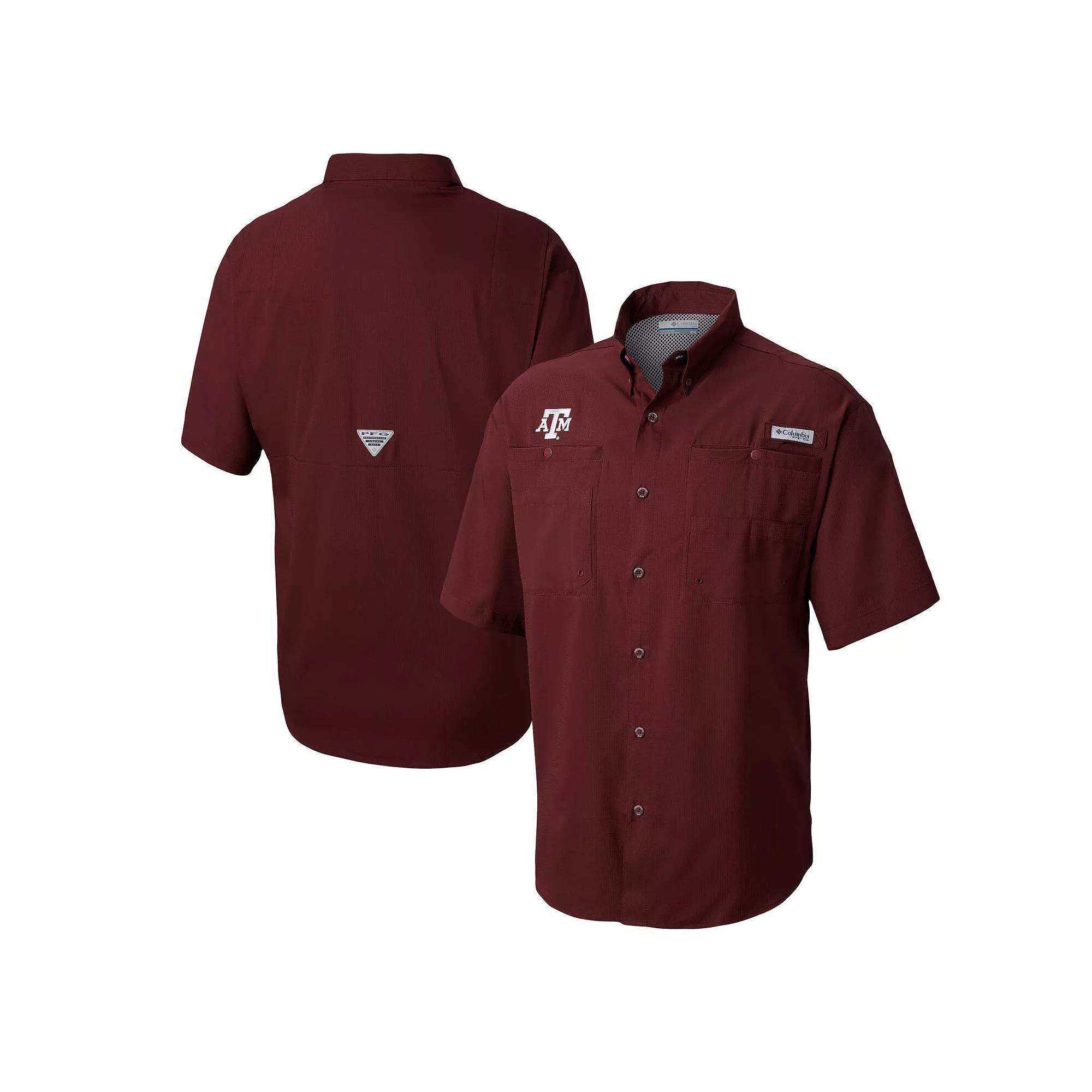 Men's Columbia Maroon Texas A&M Aggies Big & Tall Tamiami Omni-Shade Button-Down Shirt,  Product Image