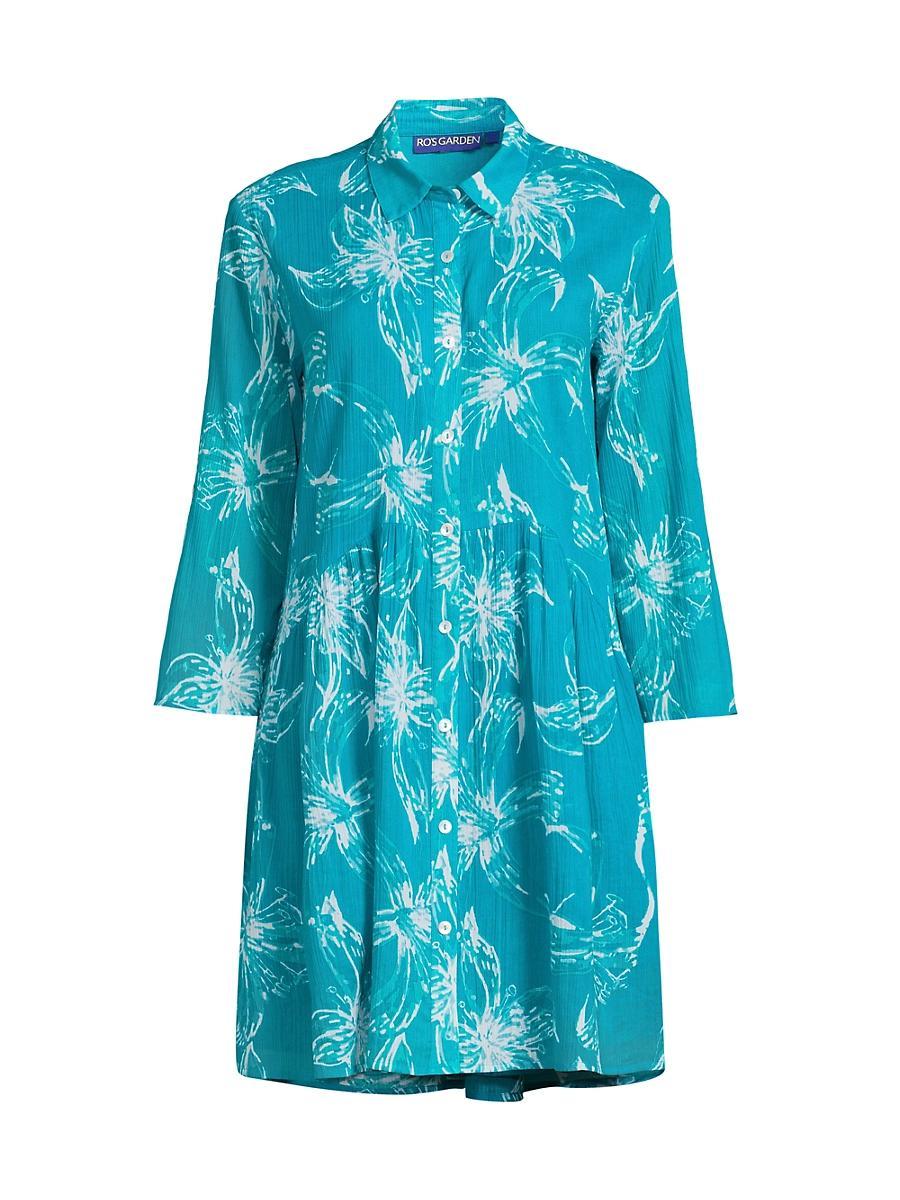 Womens Deauville Crinkle Mini Shirtdress Product Image