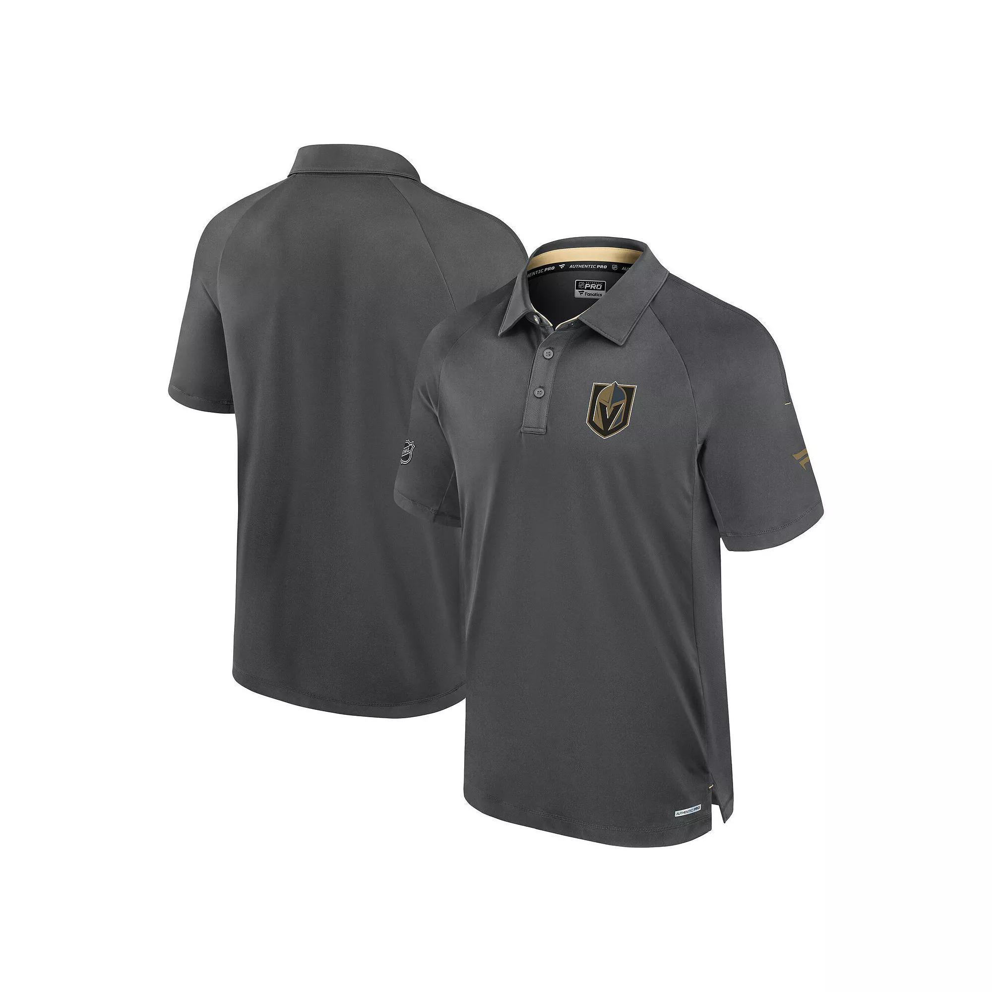 Men's Fanatics  Gray Vegas Golden Knights Authentic Pro Rink Polo, Size: XL, Lvk Grey Product Image