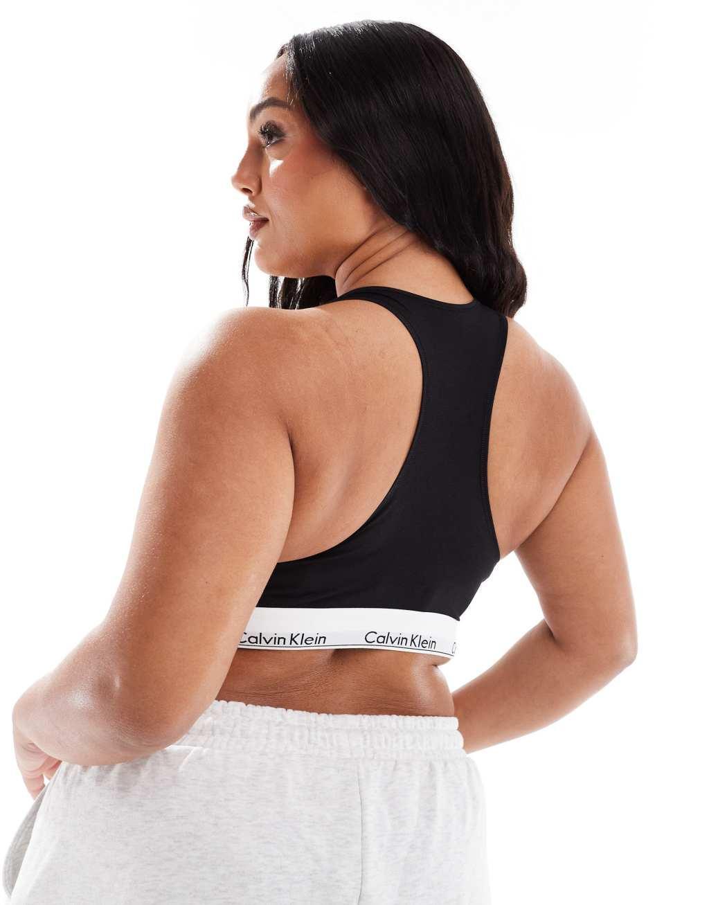 Calvin Klein plus size modern cotton bralette in black Product Image