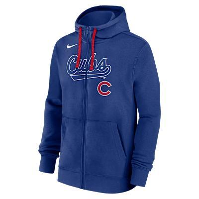 Chicago Cubs Knockout Script Men's Nike MLB Full-Zip Hoodie Product Image