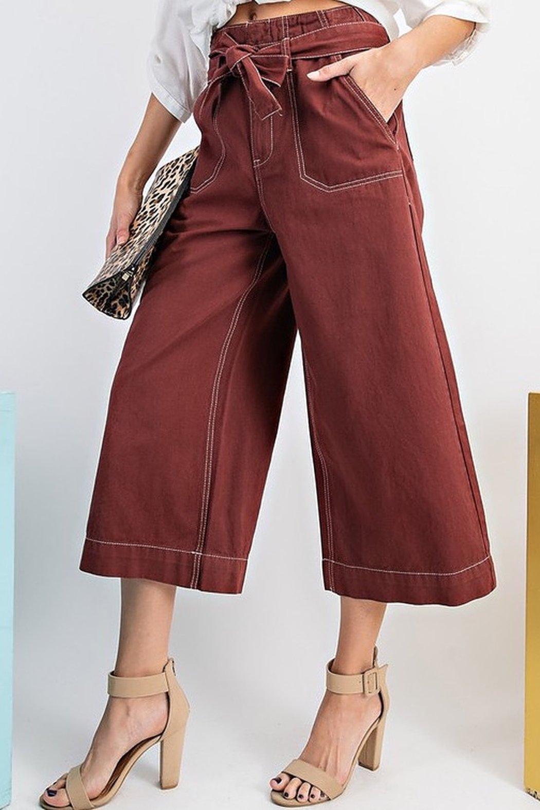 Wide Leg Crop Pants Product Image