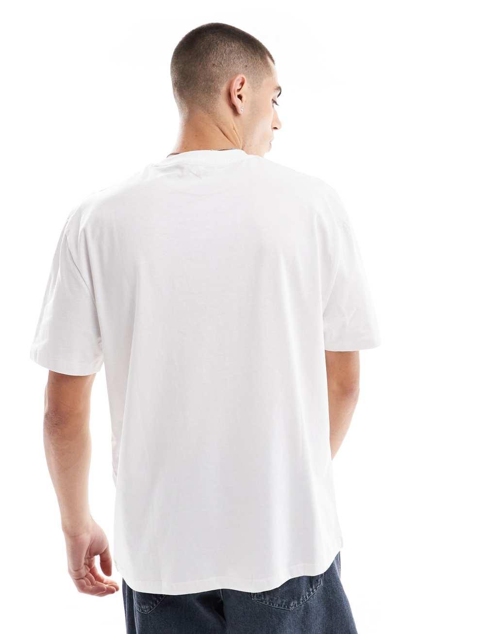 ASOS DESIGN oversized t-shirt in white with front print Product Image