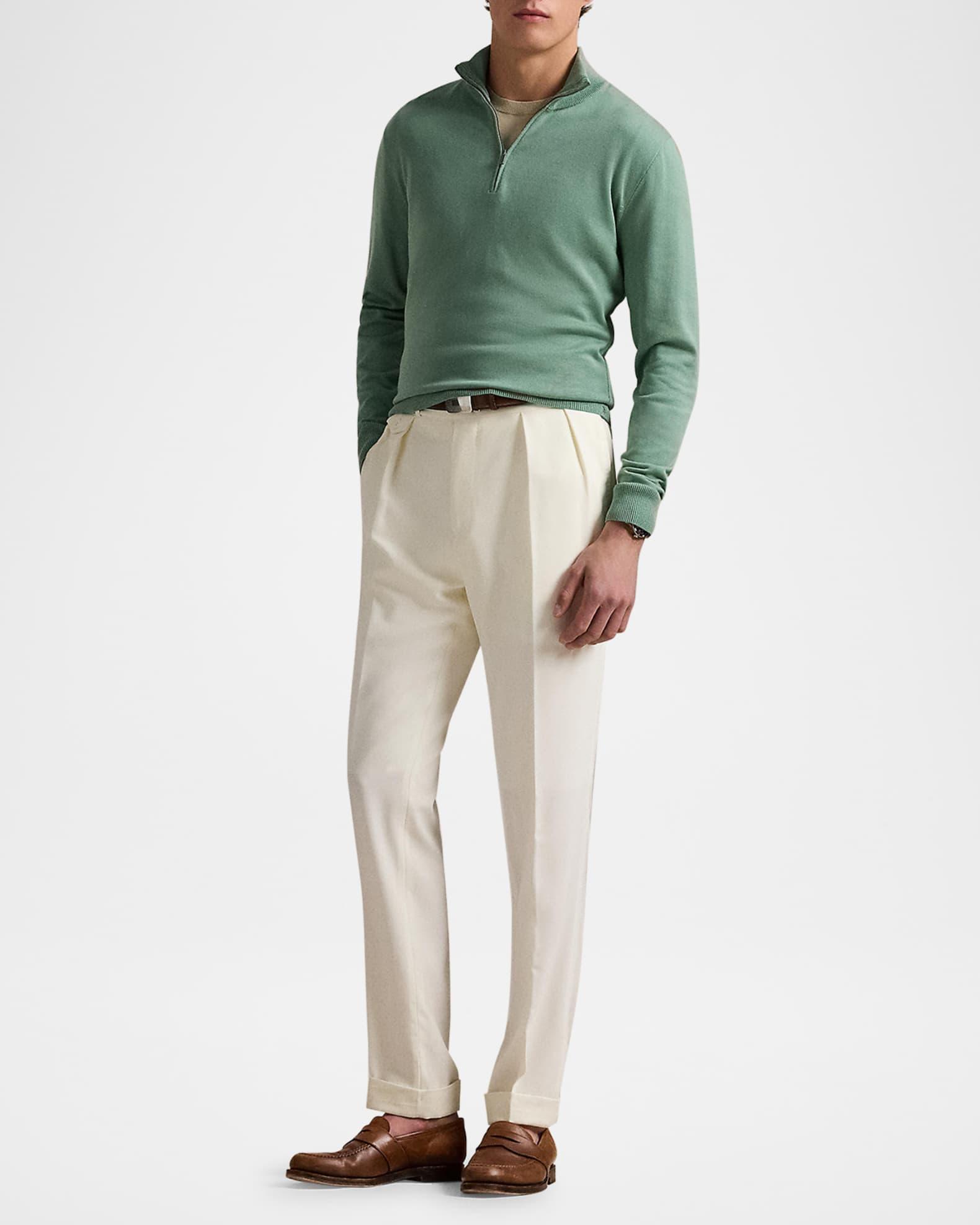 Mens Cotton Quarter-Zip Sweater Product Image